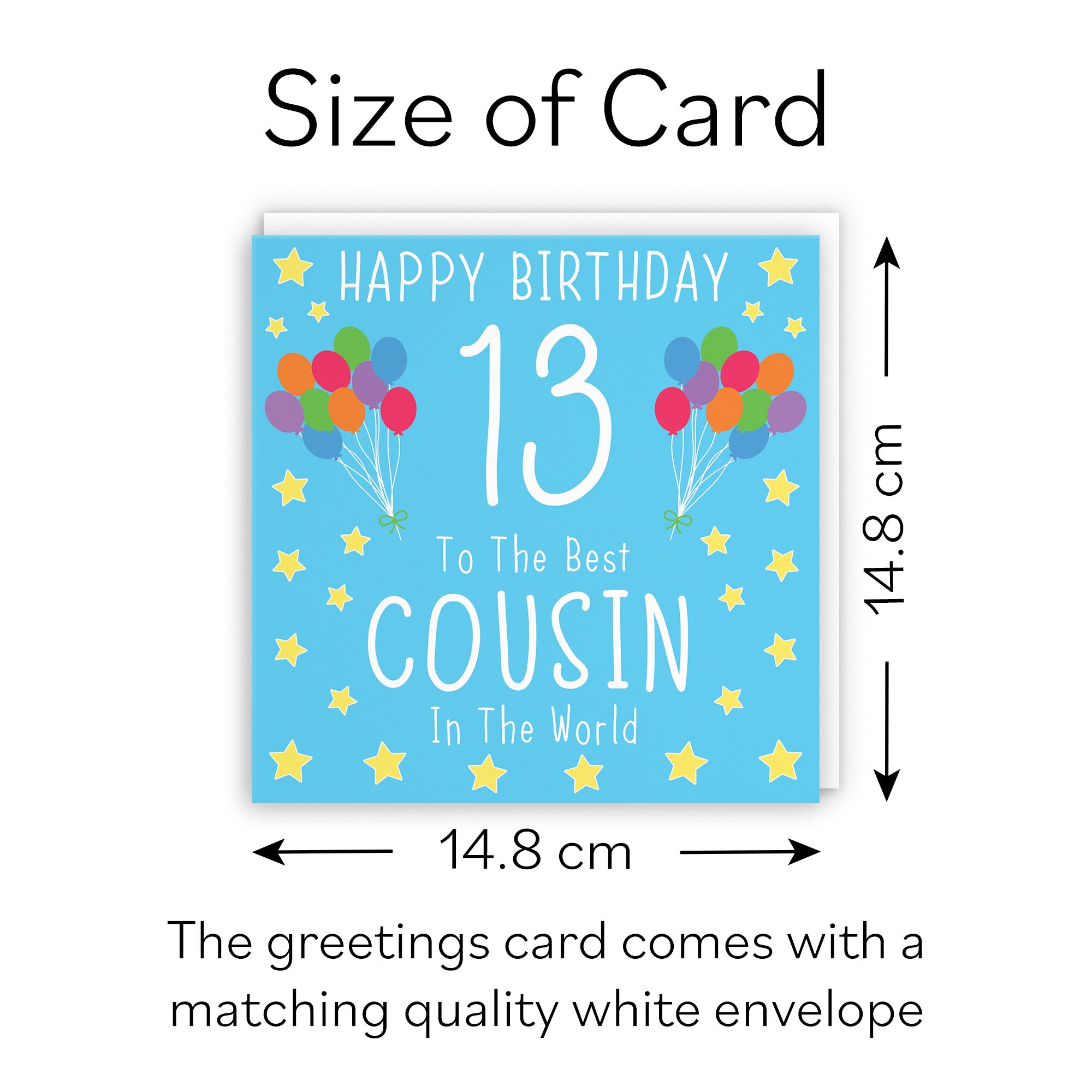 13th Cousin Male Blue Birthday Card Iconic - Default Title (B08JZD7CRY)