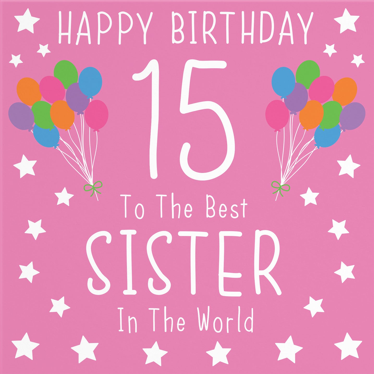 15th Sister Birthday Card Iconic - Default Title (B08JZFYQT8)