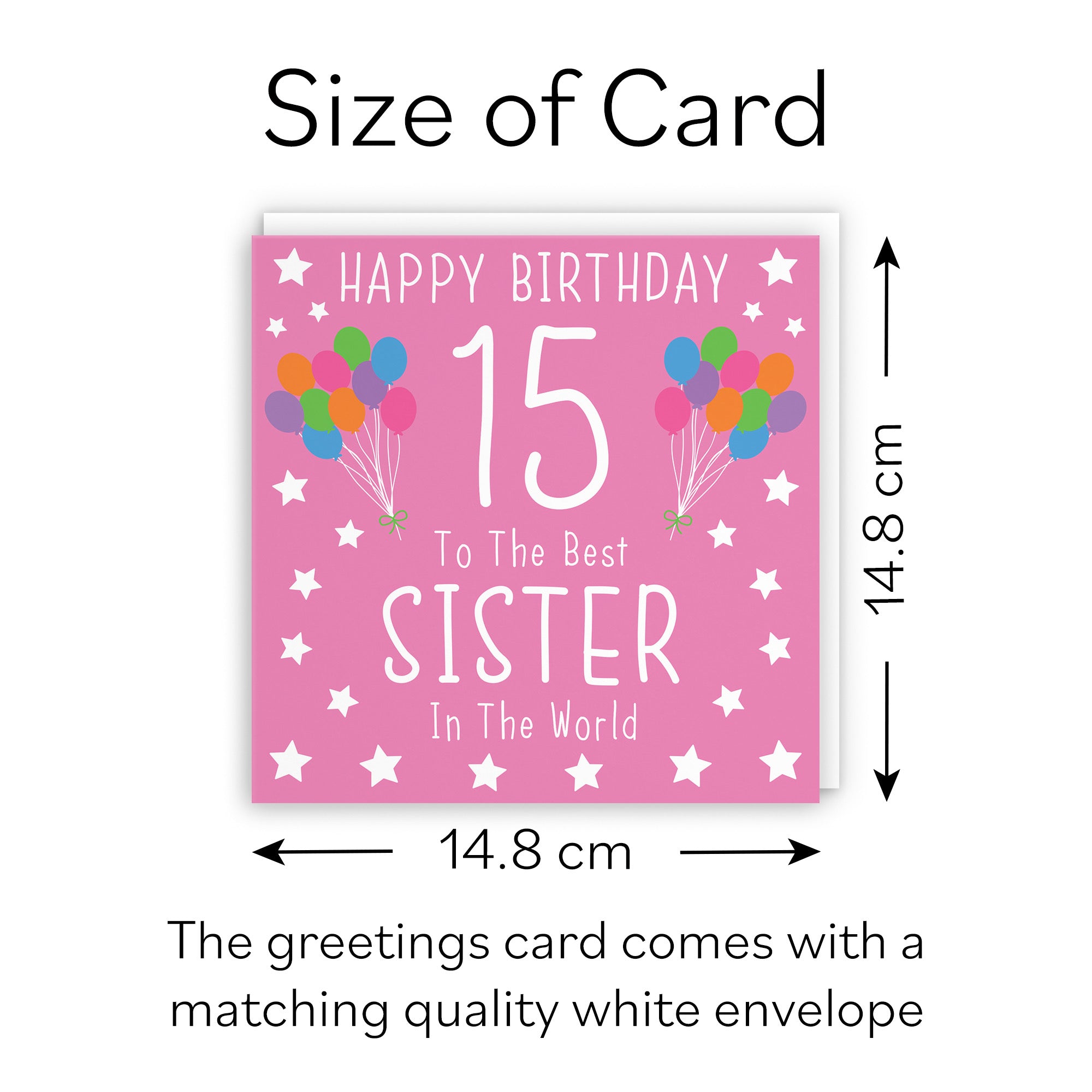 15th Sister Birthday Card Iconic - Default Title (B08JZFYQT8)