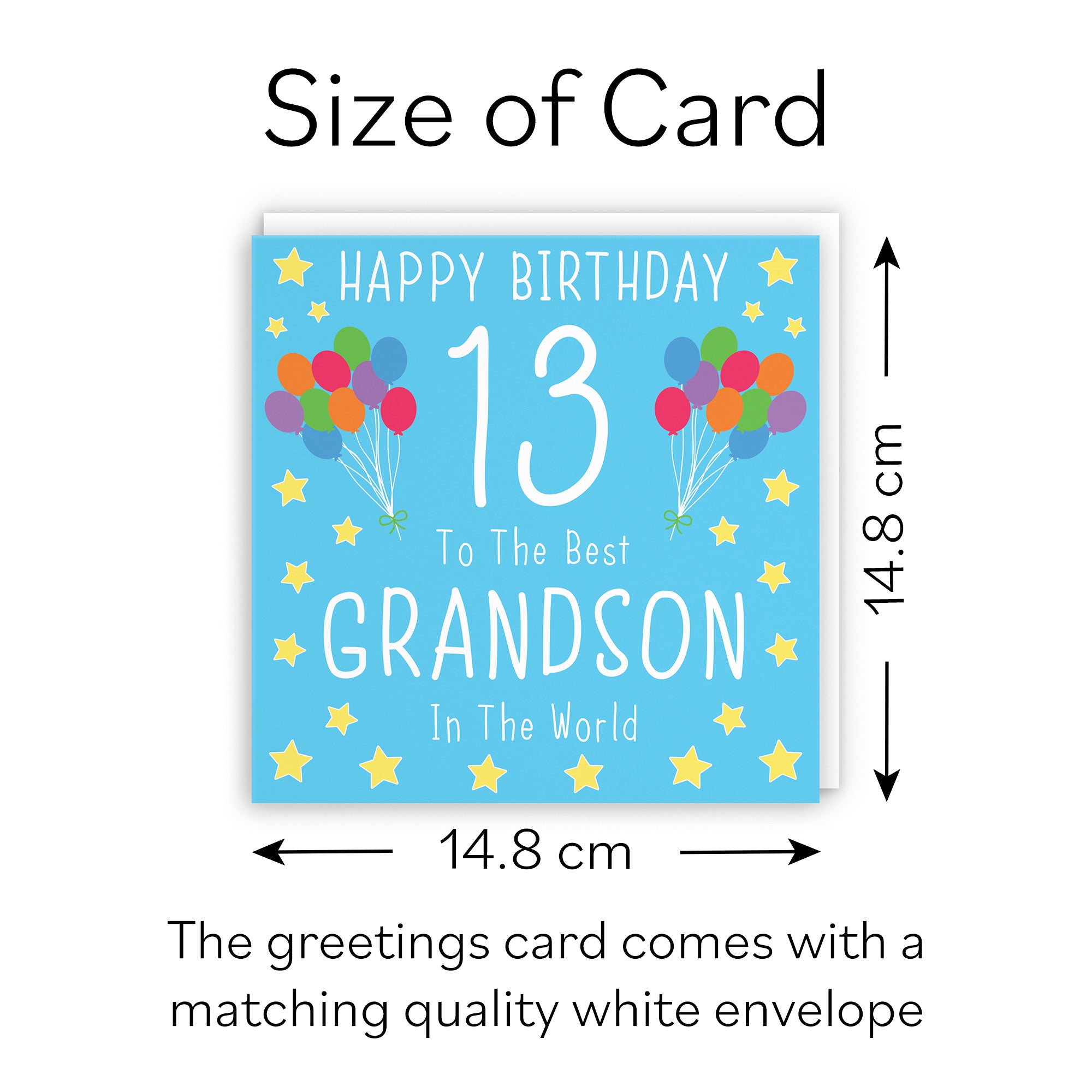 13th Grandson Birthday Card Iconic - Default Title (B08K1P5L56)