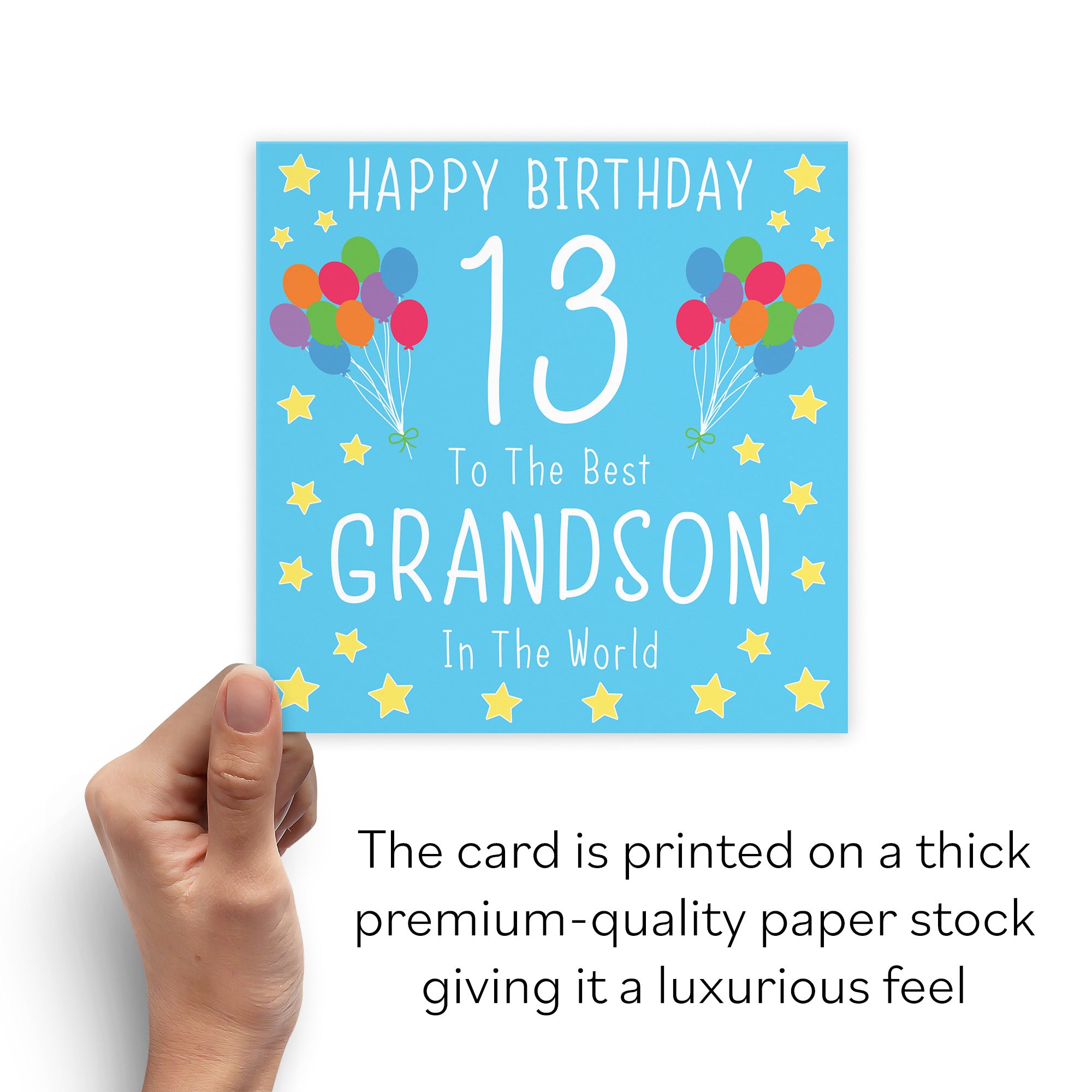 13th Grandson Birthday Card Iconic - Default Title (B08K1P5L56)