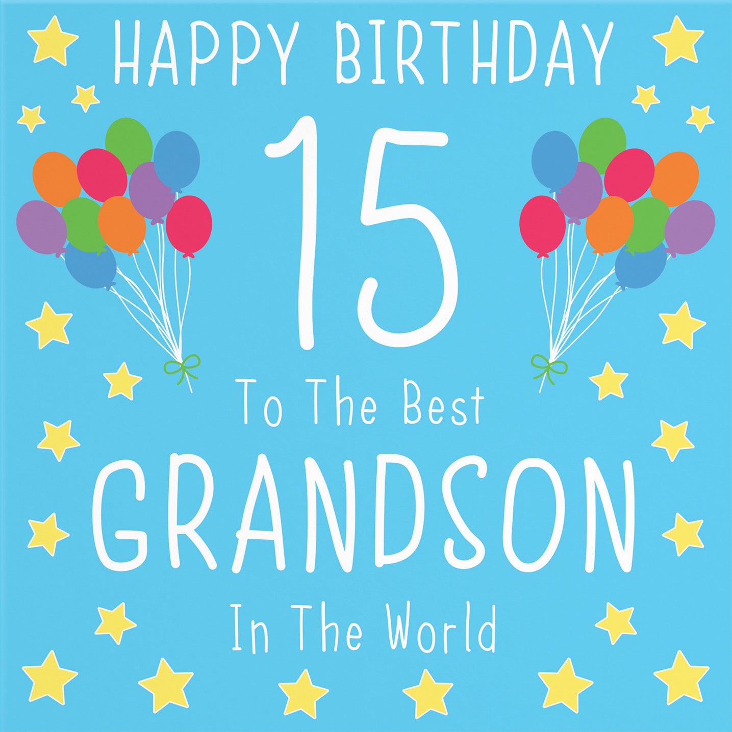 15th Grandson Birthday Card Iconic - Default Title (B08K2HQKLR)