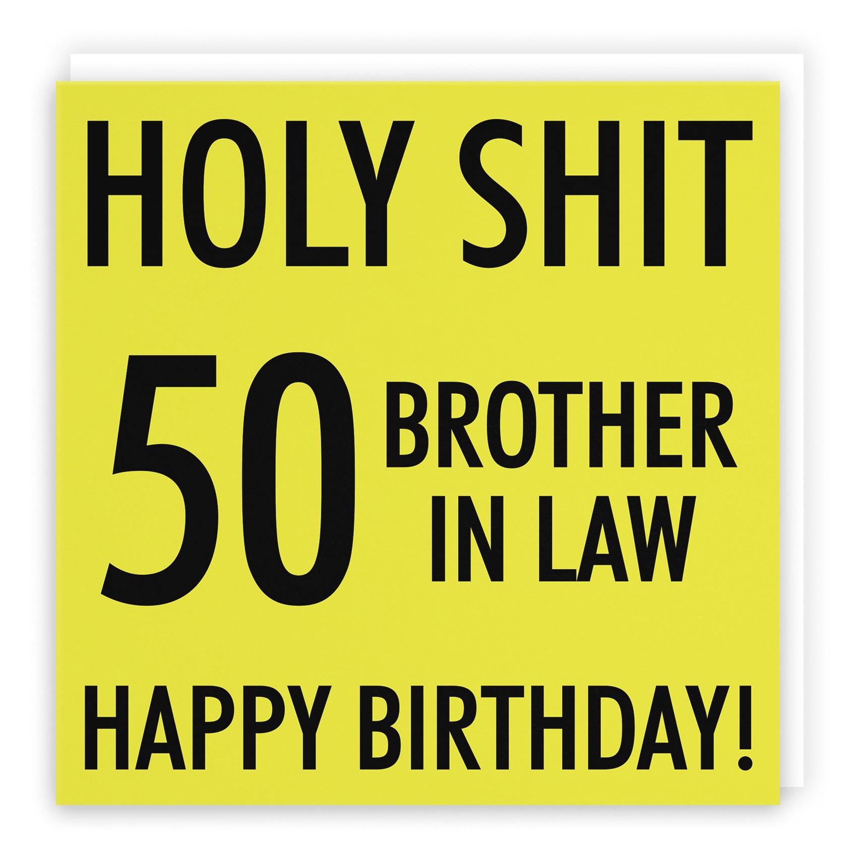 50th Brother In Law Birthday Card Holy Shit - Default Title (B08K3J6SKK)