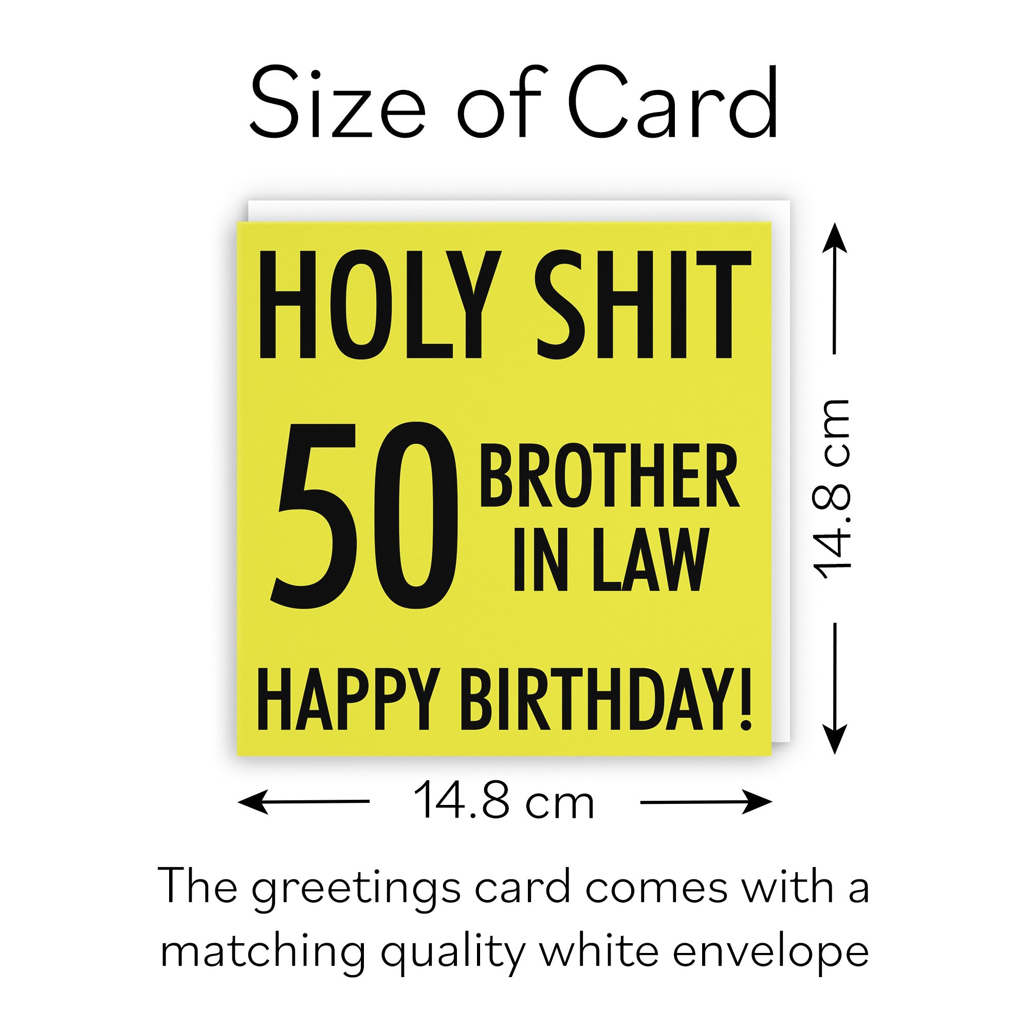 50th Brother In Law Birthday Card Holy Shit - Default Title (B08K3J6SKK)