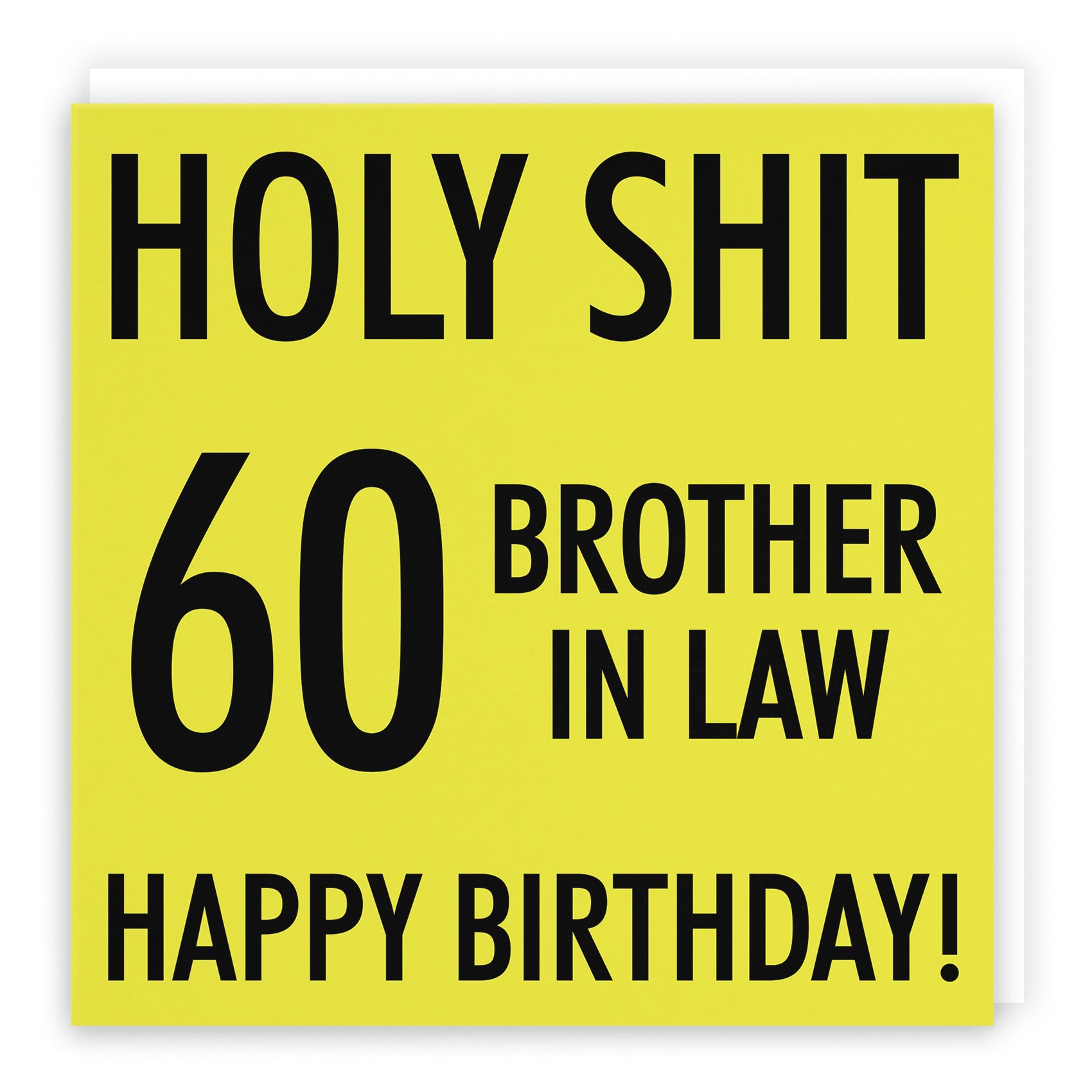 60th Brother In Law Birthday Card Holy Shit - Default Title (B08K3J7TH1)