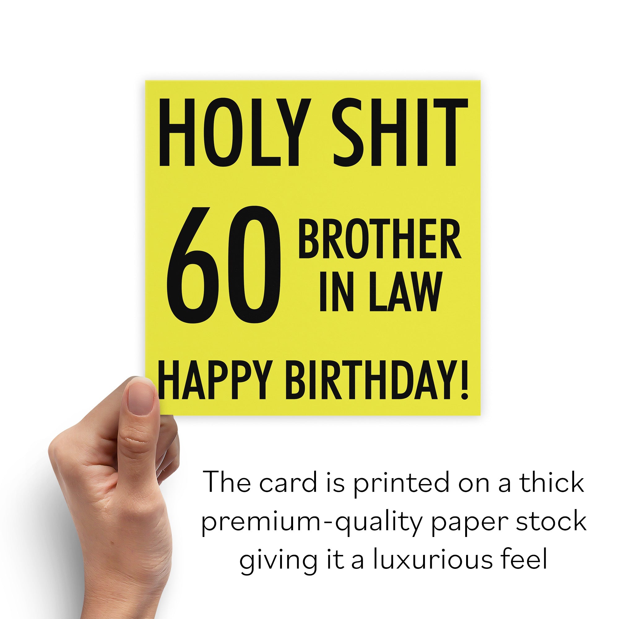 60th Brother In Law Birthday Card Holy Shit - Default Title (B08K3J7TH1)