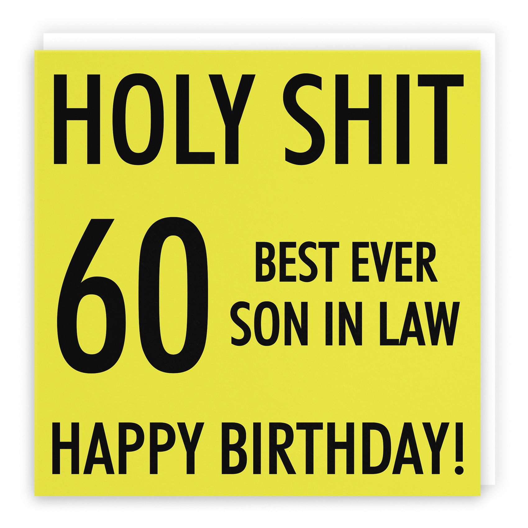 60th Son In Law Birthday Card Holy Shit - Default Title (B08K3K11WN)