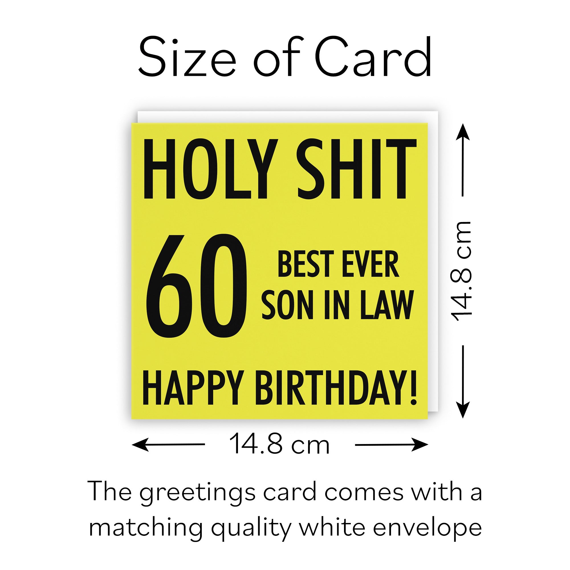 60th Son In Law Birthday Card Holy Shit - Default Title (B08K3K11WN)