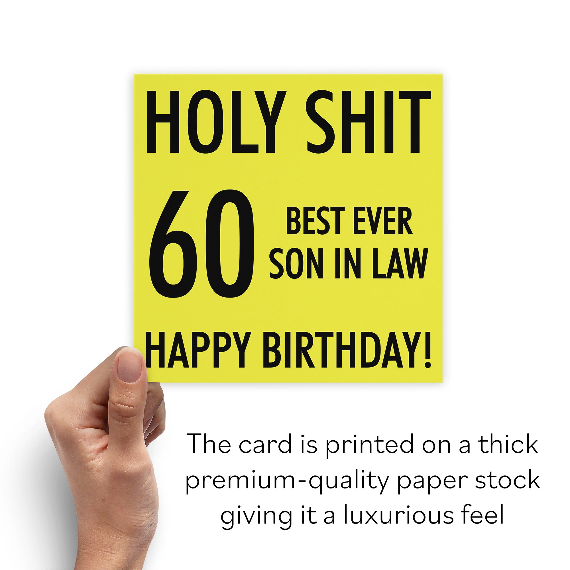 60th Son In Law Birthday Card Holy Shit - Default Title (B08K3K11WN)