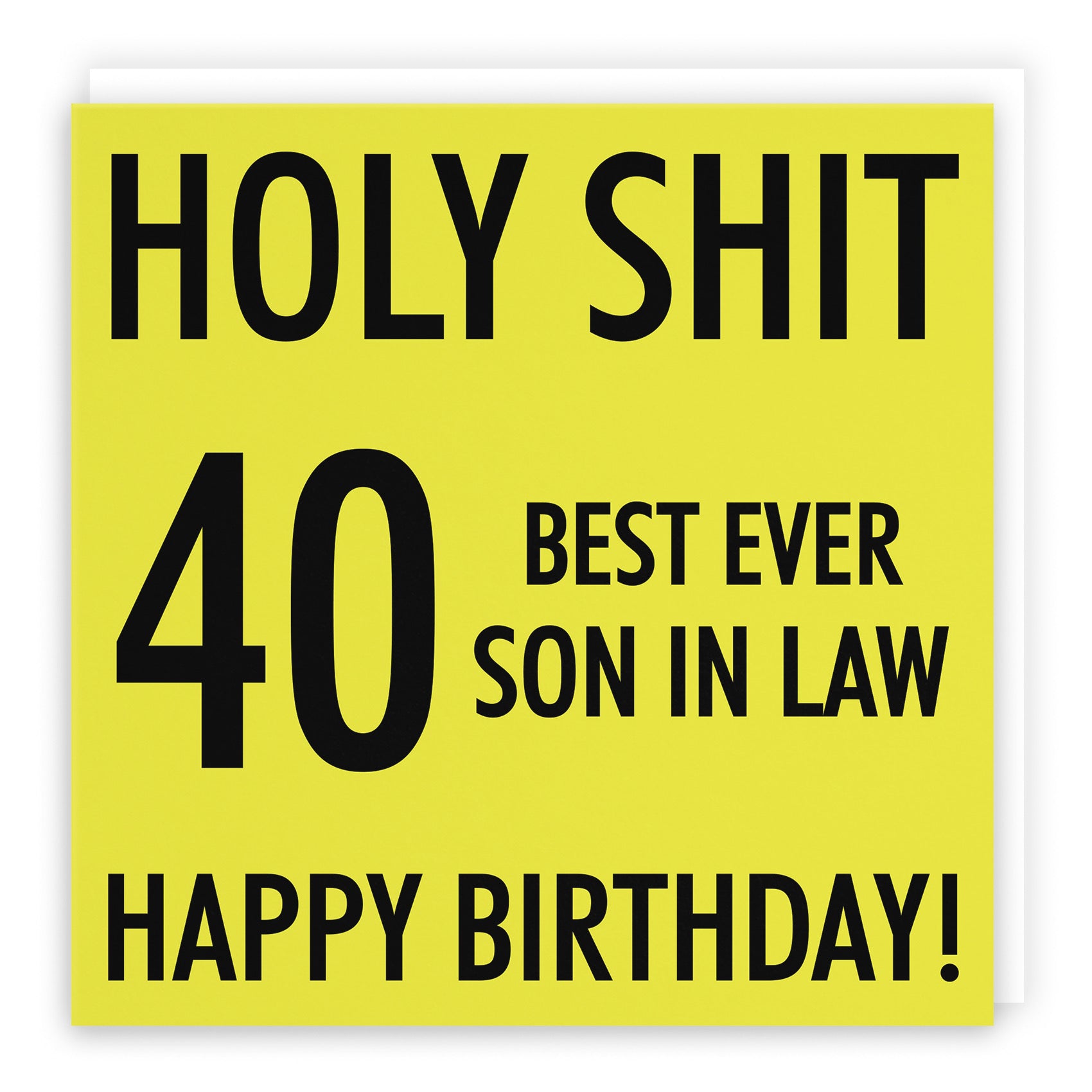 40th Son In Law Birthday Card Holy Shit - Default Title (B08K3L4F7N)