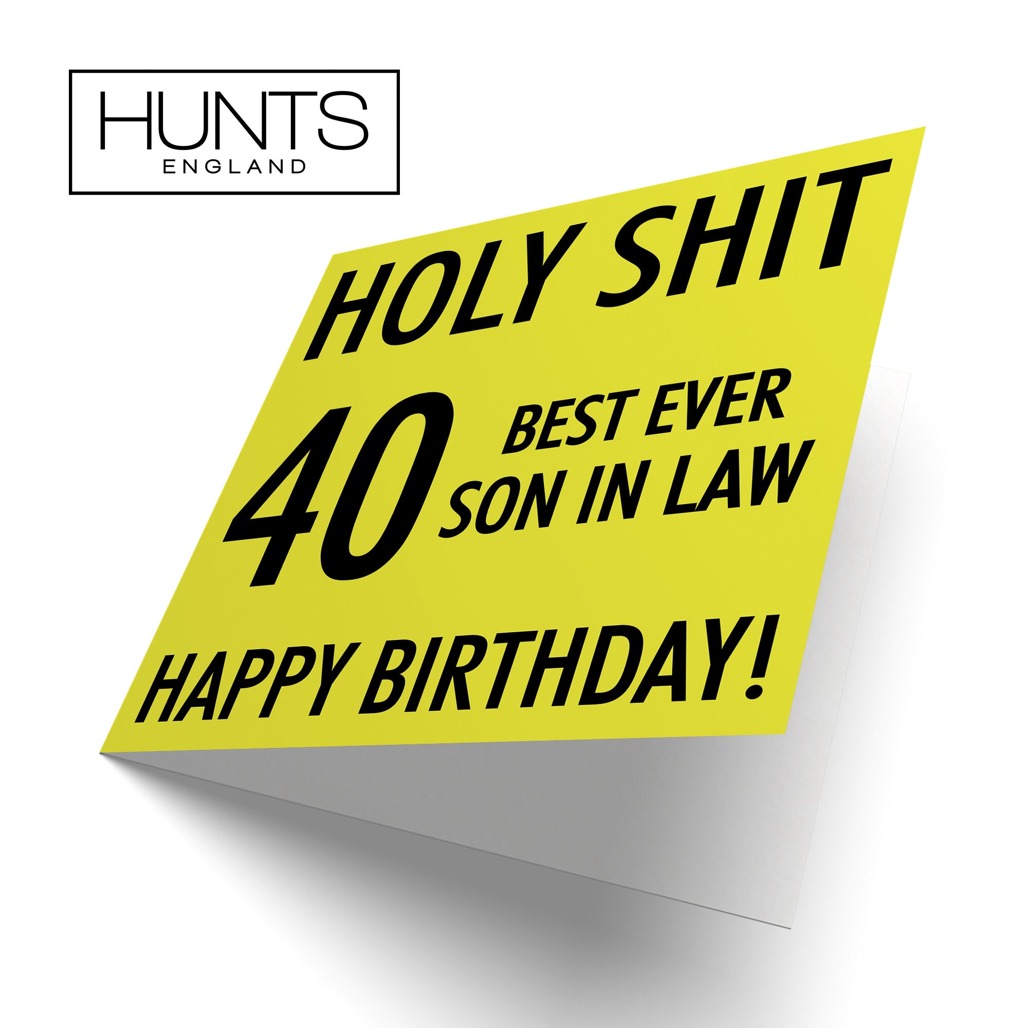 40th Son In Law Birthday Card Holy Shit - Default Title (B08K3L4F7N)