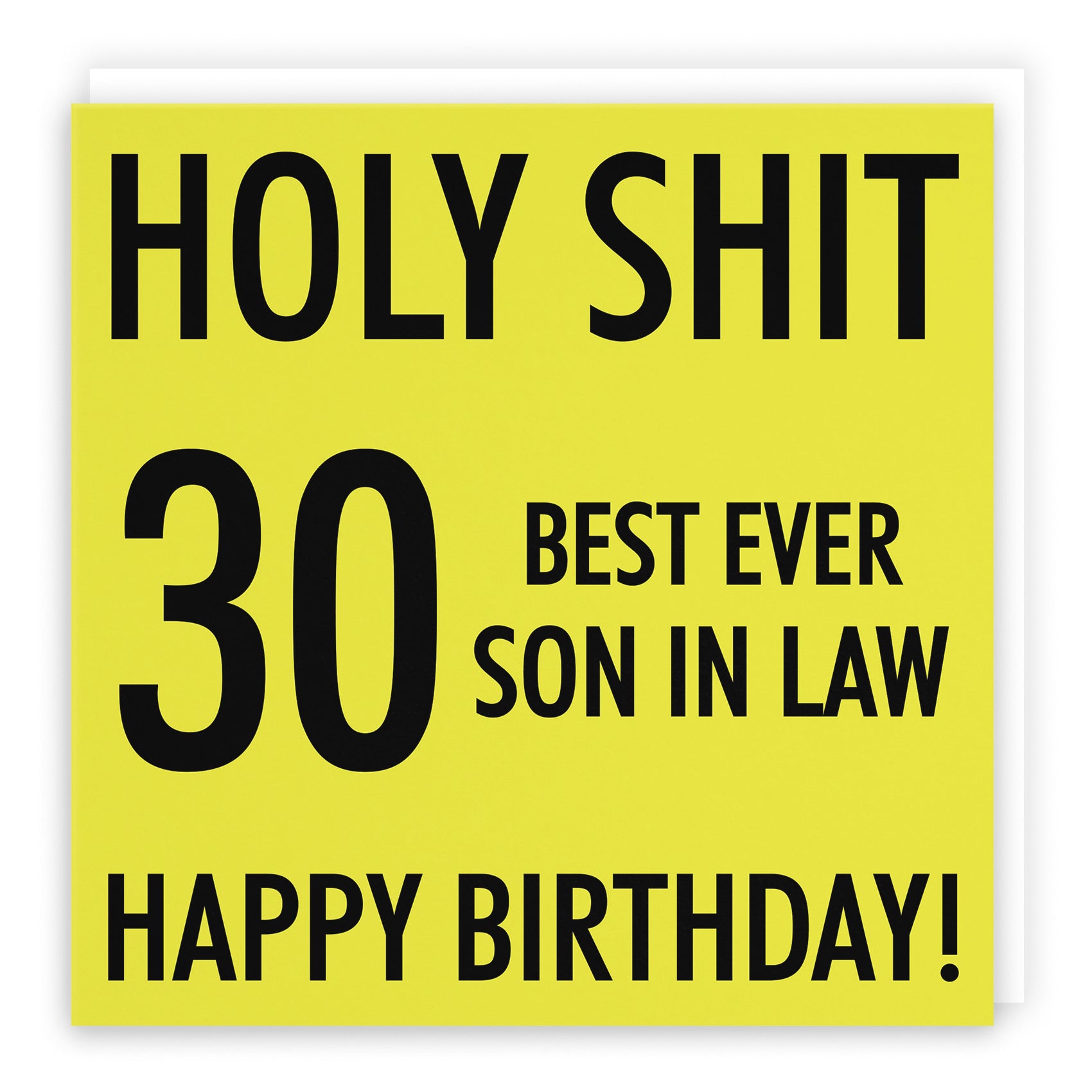 30th Son In Law Birthday Card Holy Shit - Default Title (B08K3M88CS)