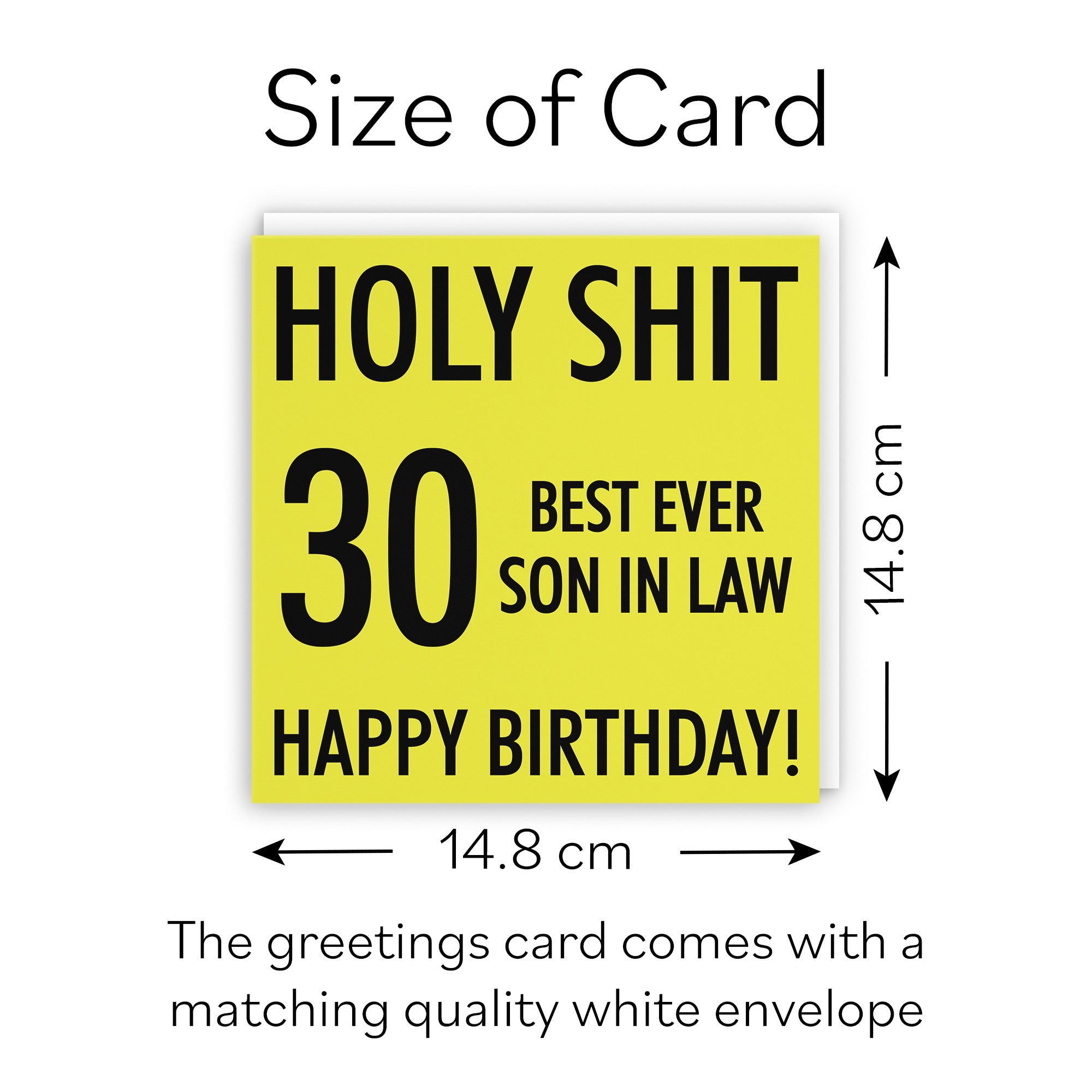 30th Son In Law Birthday Card Holy Shit - Default Title (B08K3M88CS)