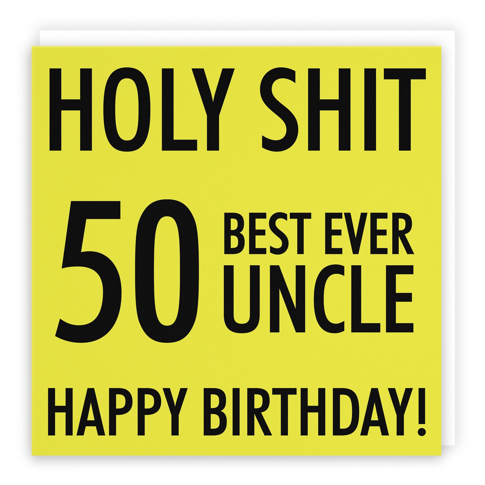 50th Uncle Birthday Card Holy Shit - Default Title (B08K3MC6BJ)