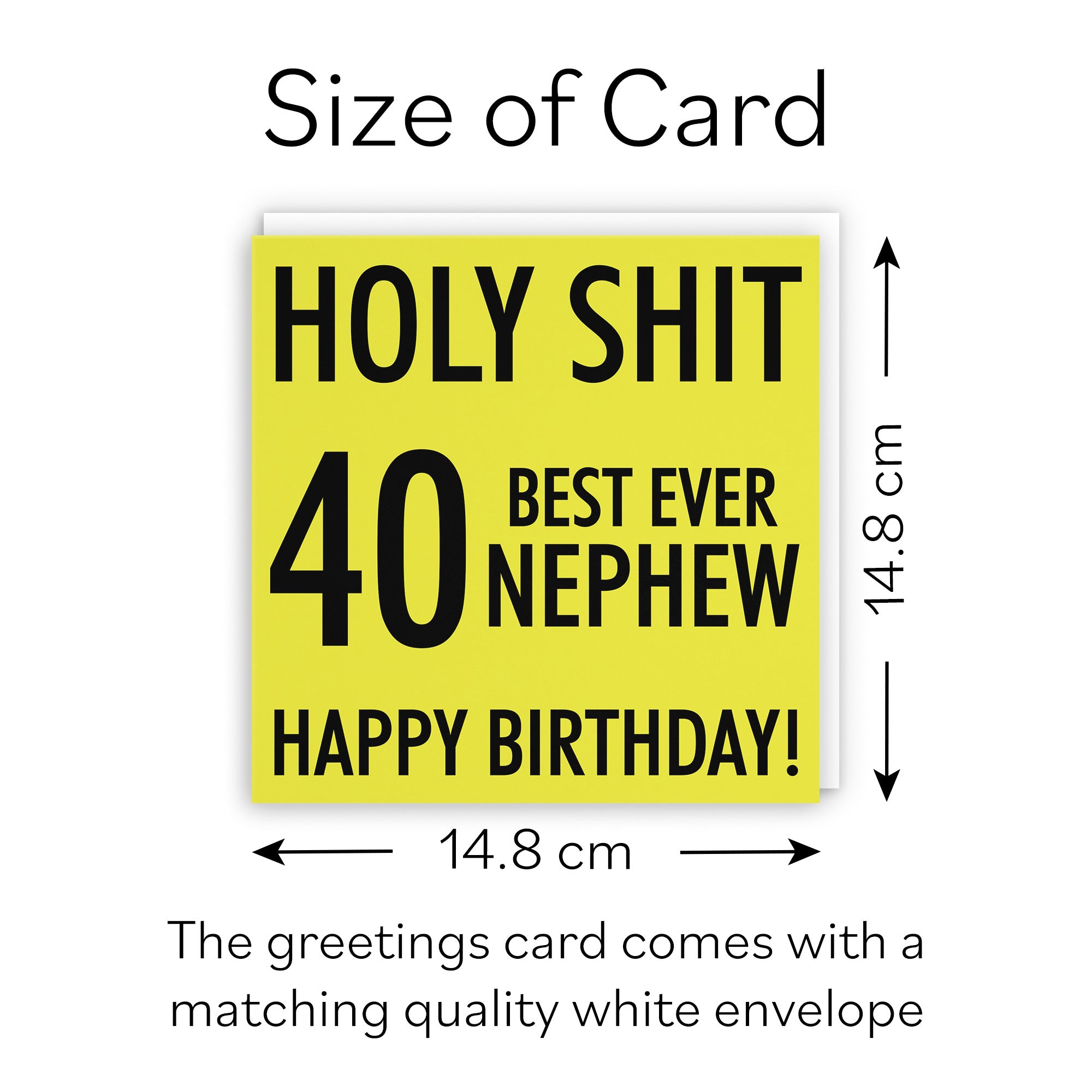 40th Nephew Birthday Card Holy Shit - Default Title (B08K3MVGRQ)