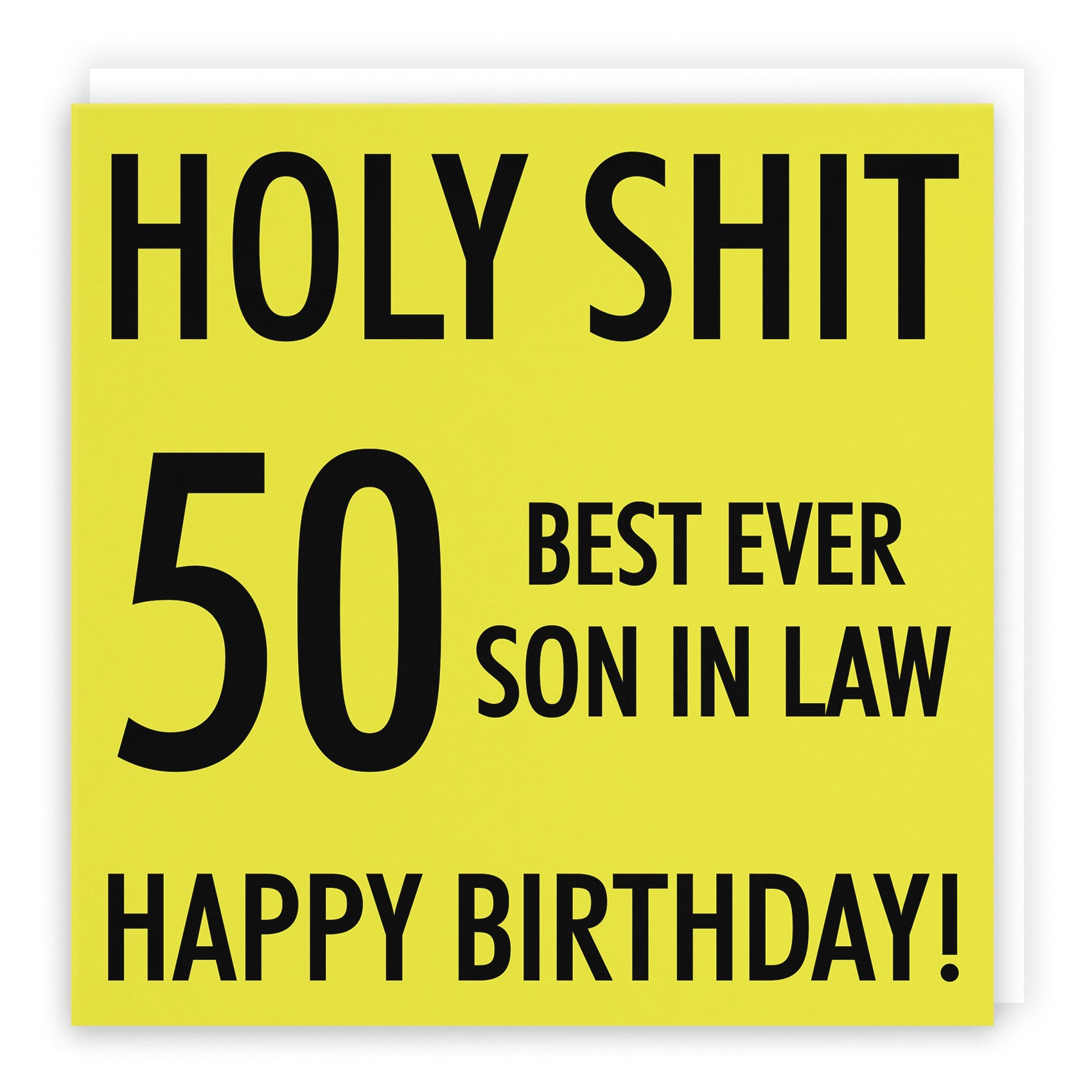 50th Son In Law Birthday Card Holy Shit - Default Title (B08K3N2TH7)