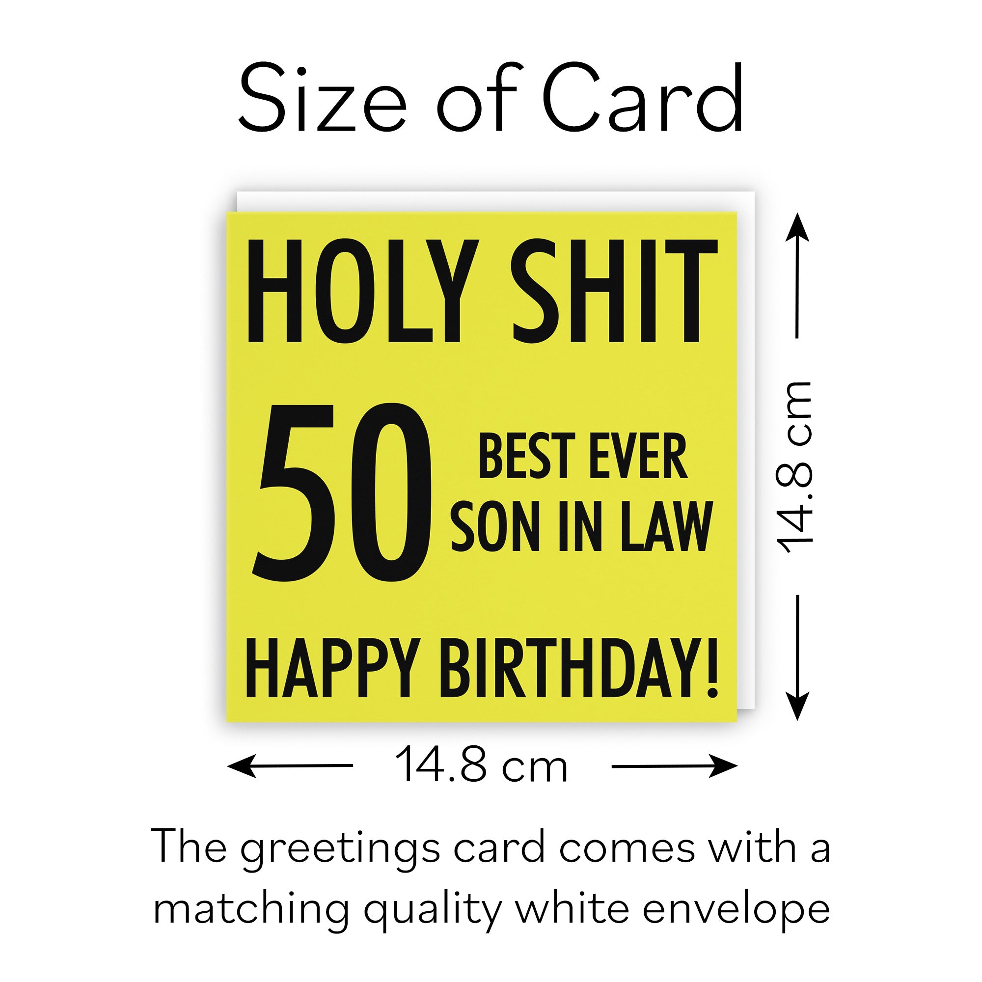 50th Son In Law Birthday Card Holy Shit - Default Title (B08K3N2TH7)