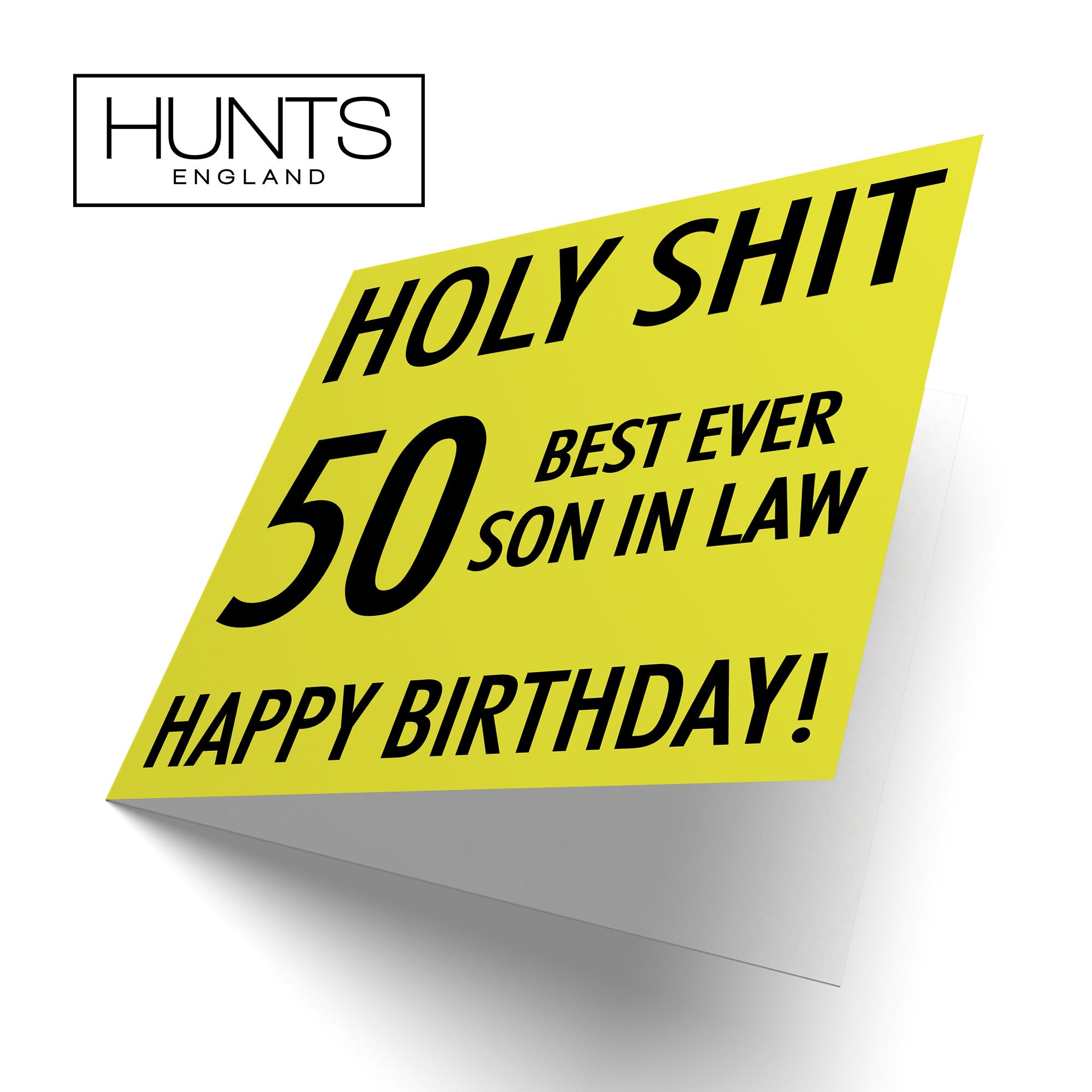 50th Son In Law Birthday Card Holy Shit - Default Title (B08K3N2TH7)