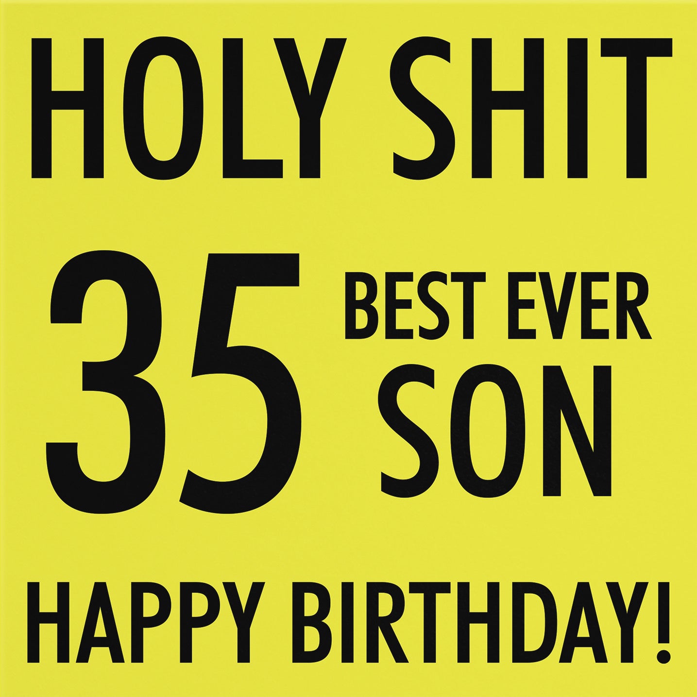 35th Son Birthday Card Holy Shit - Default Title (B08K3P5PVG)