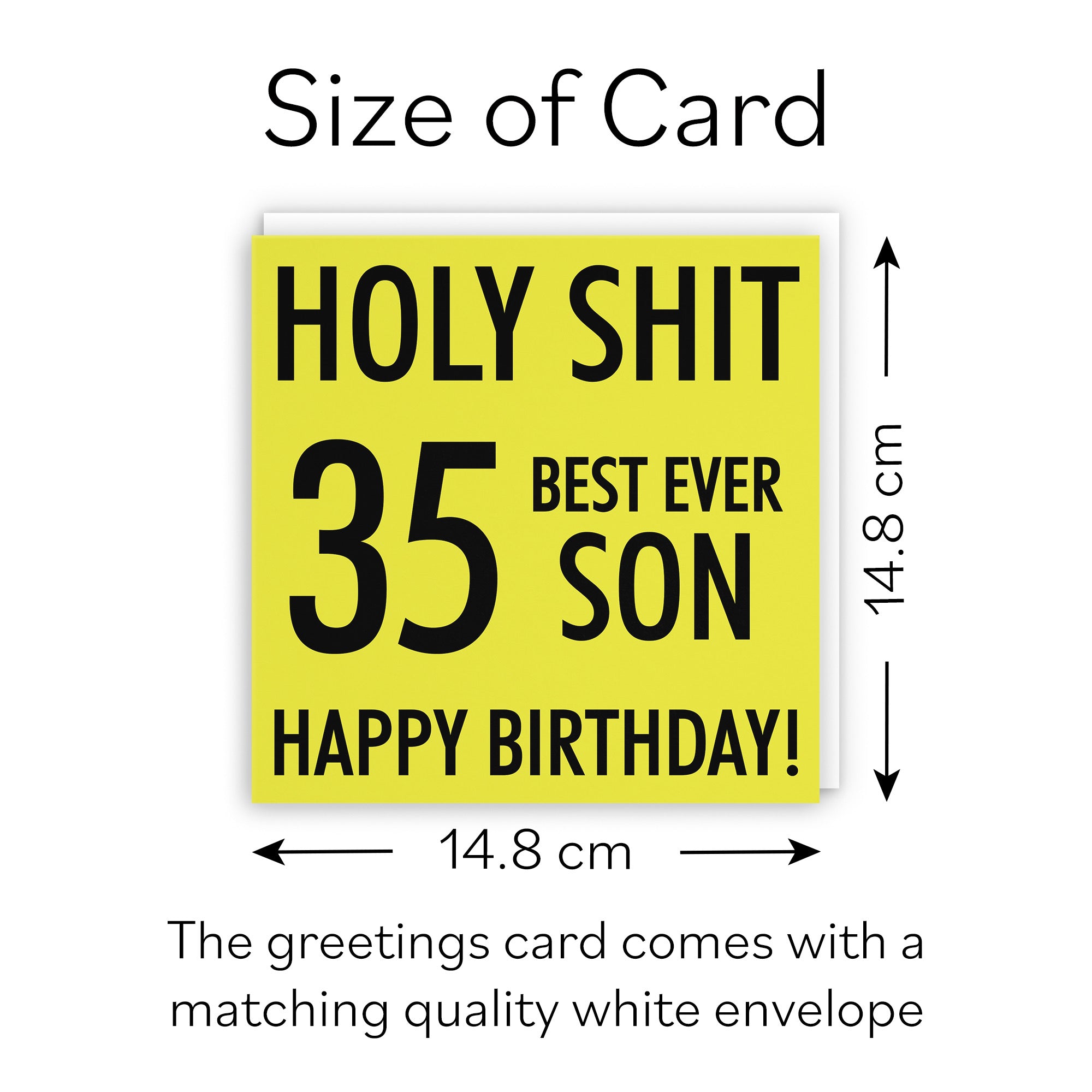 35th Son Birthday Card Holy Shit - Default Title (B08K3P5PVG)