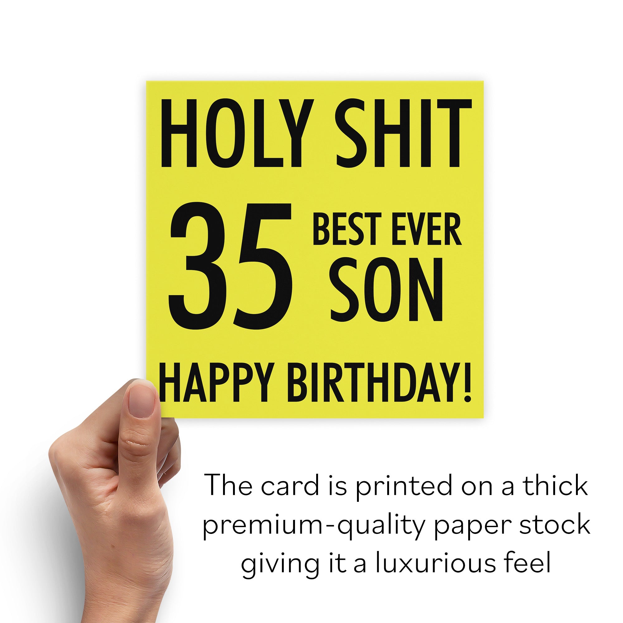 35th Son Birthday Card Holy Shit - Default Title (B08K3P5PVG)