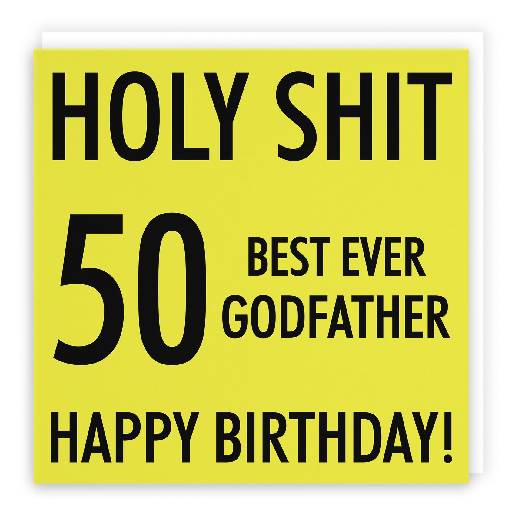 50th Godfather Birthday Card Holy Shit - Default Title (B08K3PGHYL)