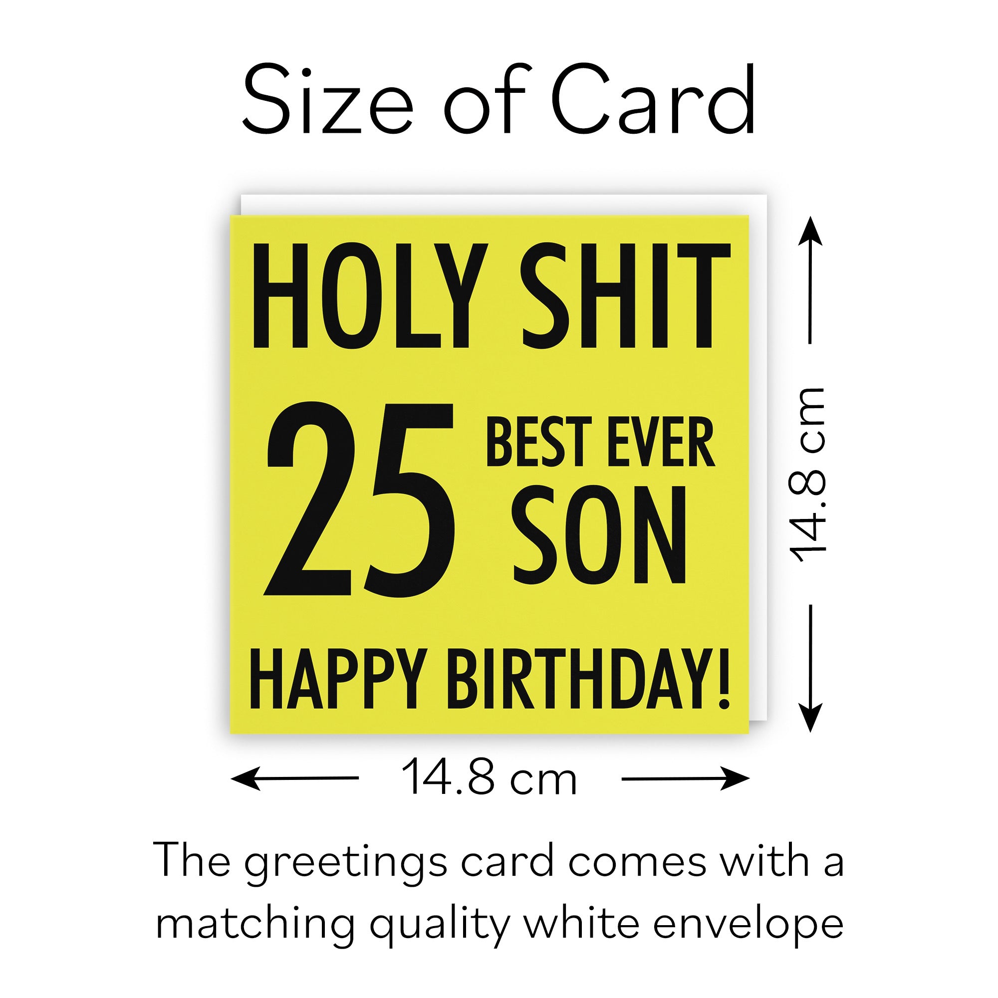 25th Son Birthday Card Holy Shit - Default Title (B08K3PHB36)