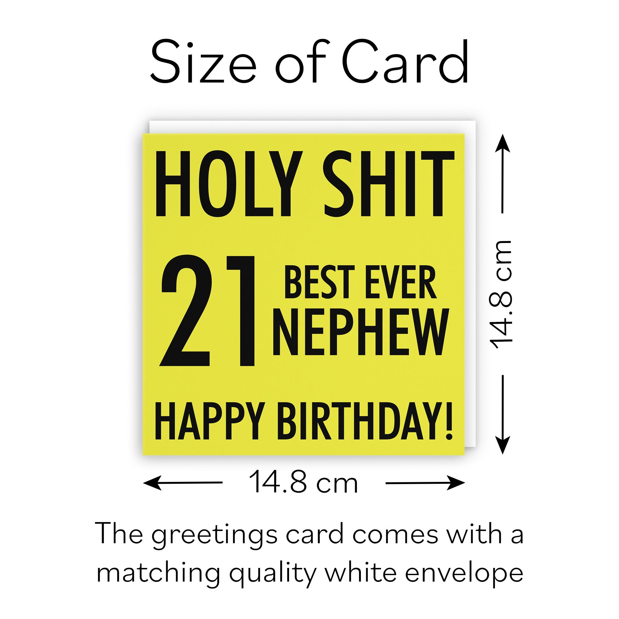 21st Nephew Birthday Card Holy Shit - Default Title (B08K3Q662Z)