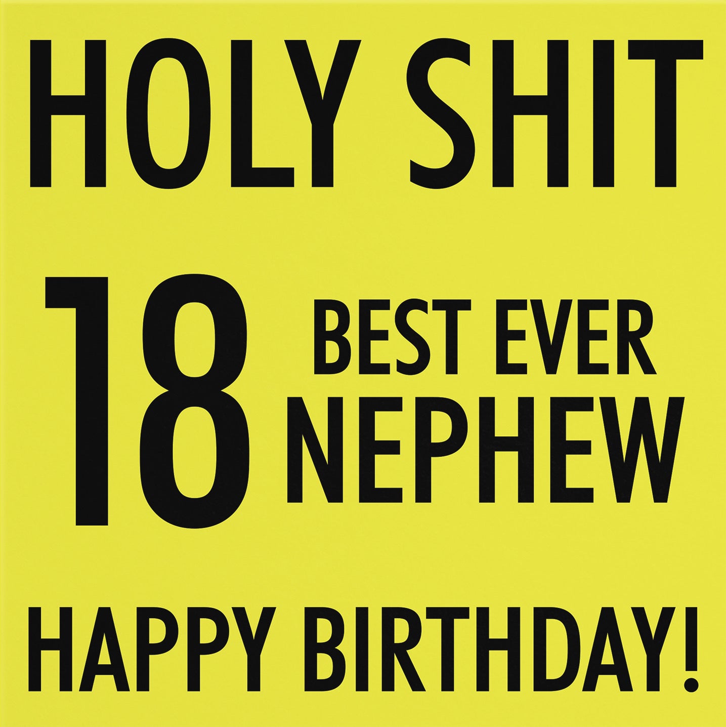 18th Nephew Birthday Card Holy Shit - Default Title (B08K3R5BQK)