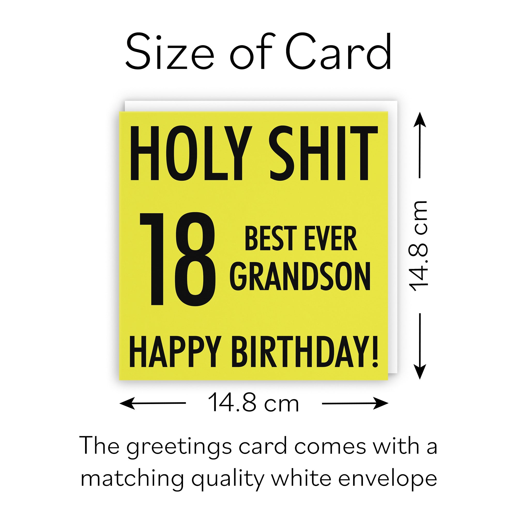 18th Grandson Birthday Card Holy Shit - Default Title (B08K3R5HQQ)