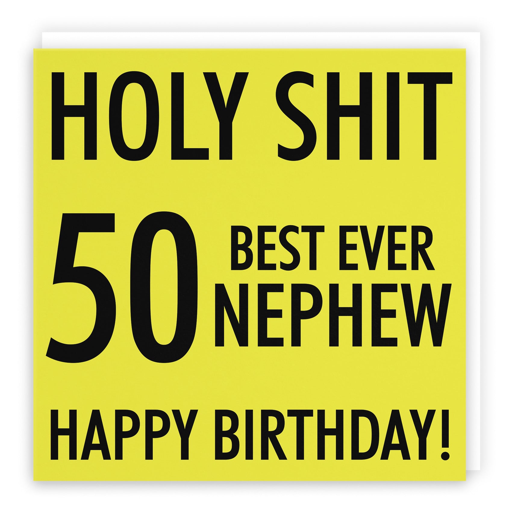 50th Nephew Birthday Card Holy Shit - Default Title (B08K3R8NP1)