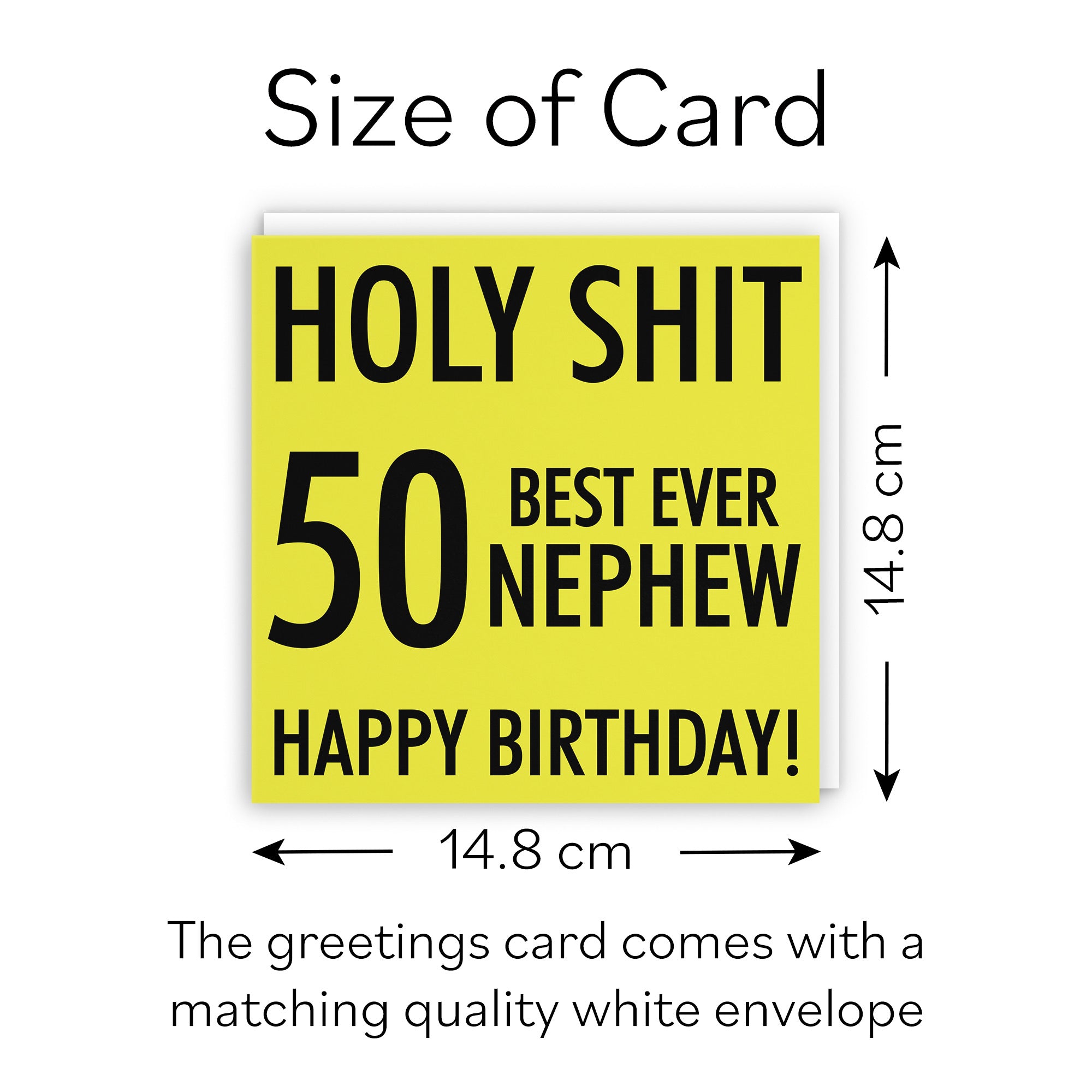 50th Nephew Birthday Card Holy Shit - Default Title (B08K3R8NP1)