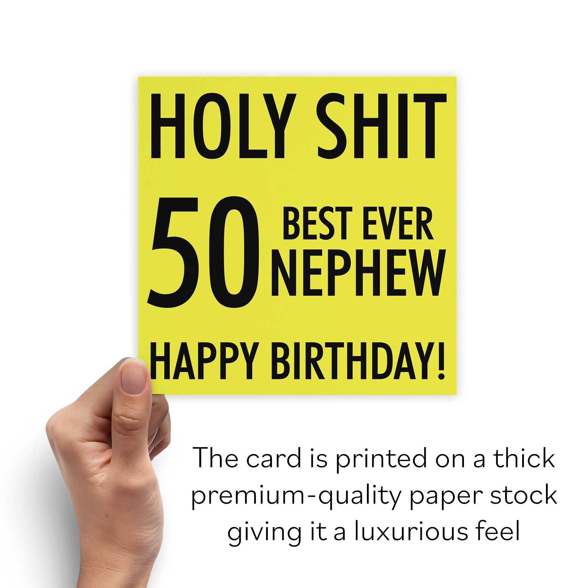 50th Nephew Birthday Card Holy Shit - Default Title (B08K3R8NP1)