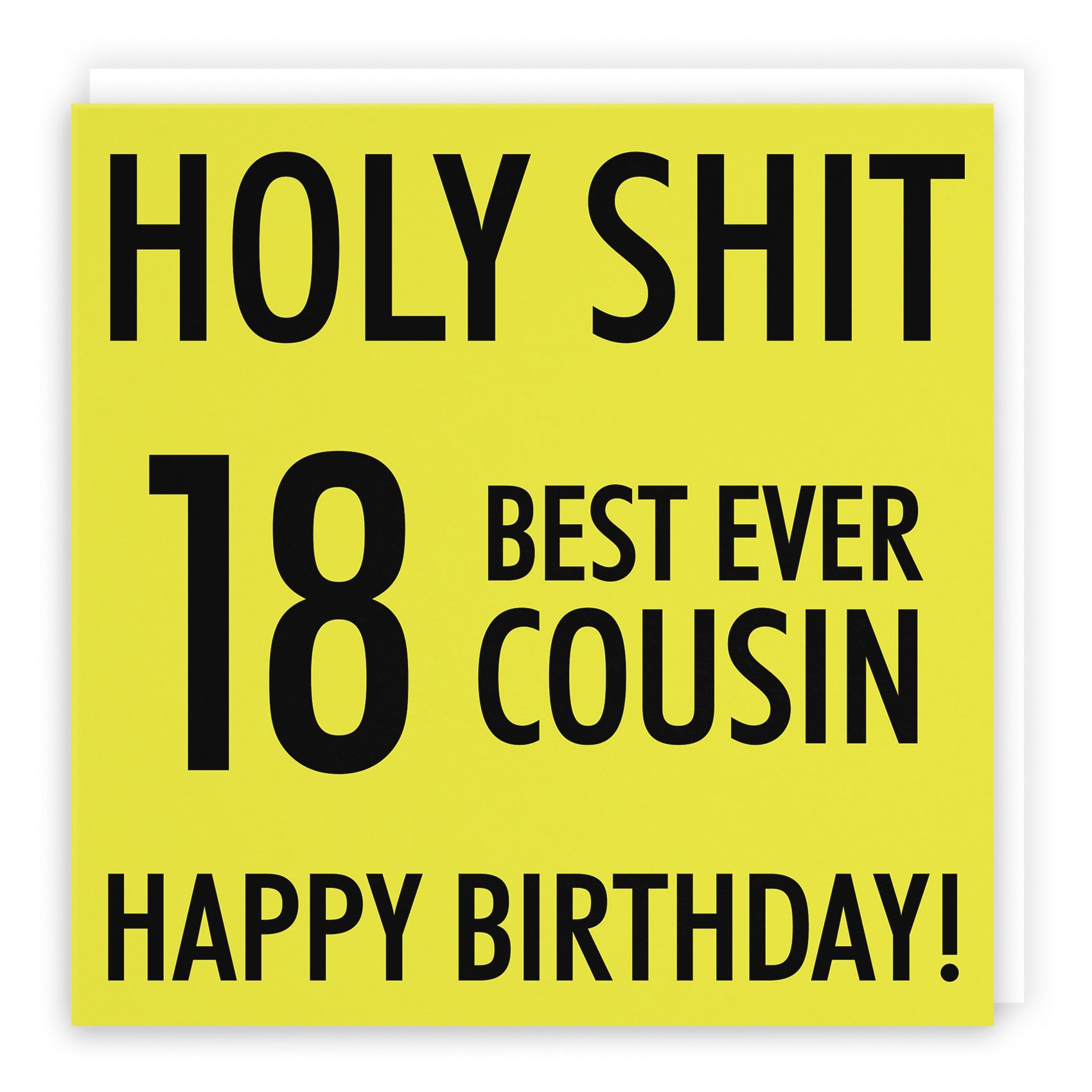 18th Cousin Birthday Card Holy Shit - Default Title (B08K3RVSQV)