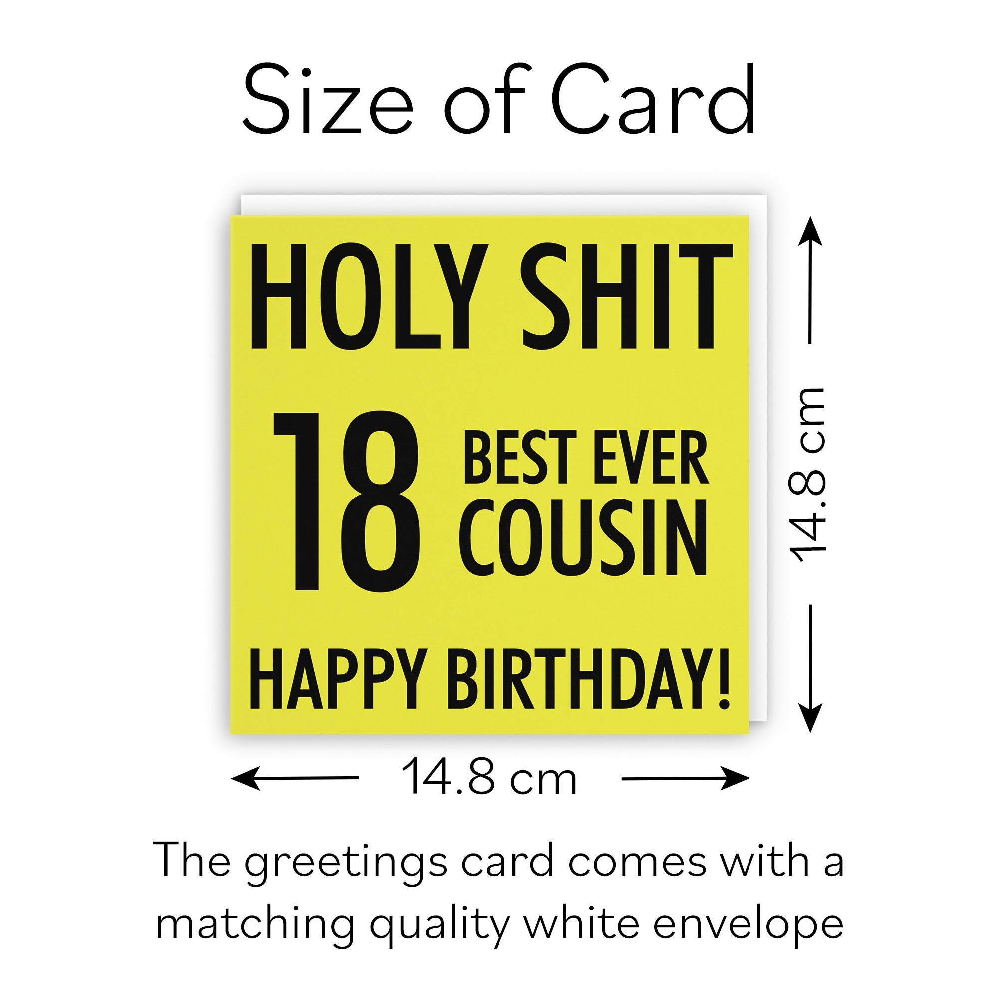 18th Cousin Birthday Card Holy Shit - Default Title (B08K3RVSQV)