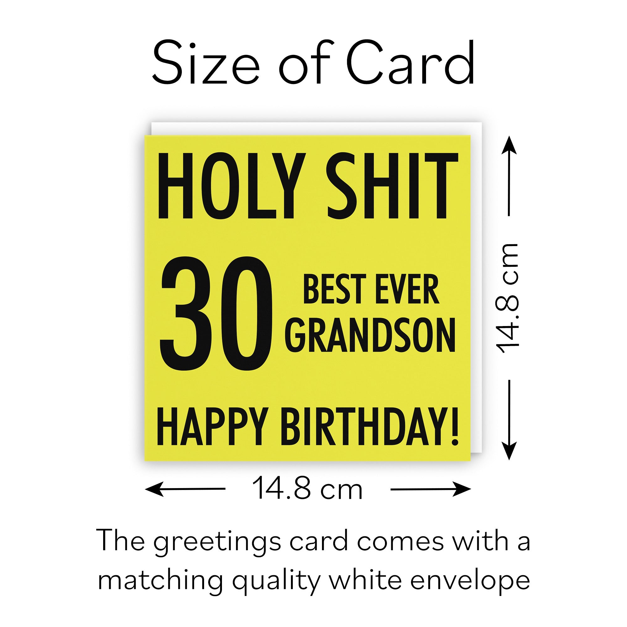 30th Grandson Birthday Card Holy Shit - Default Title (B08K3SBZK7)