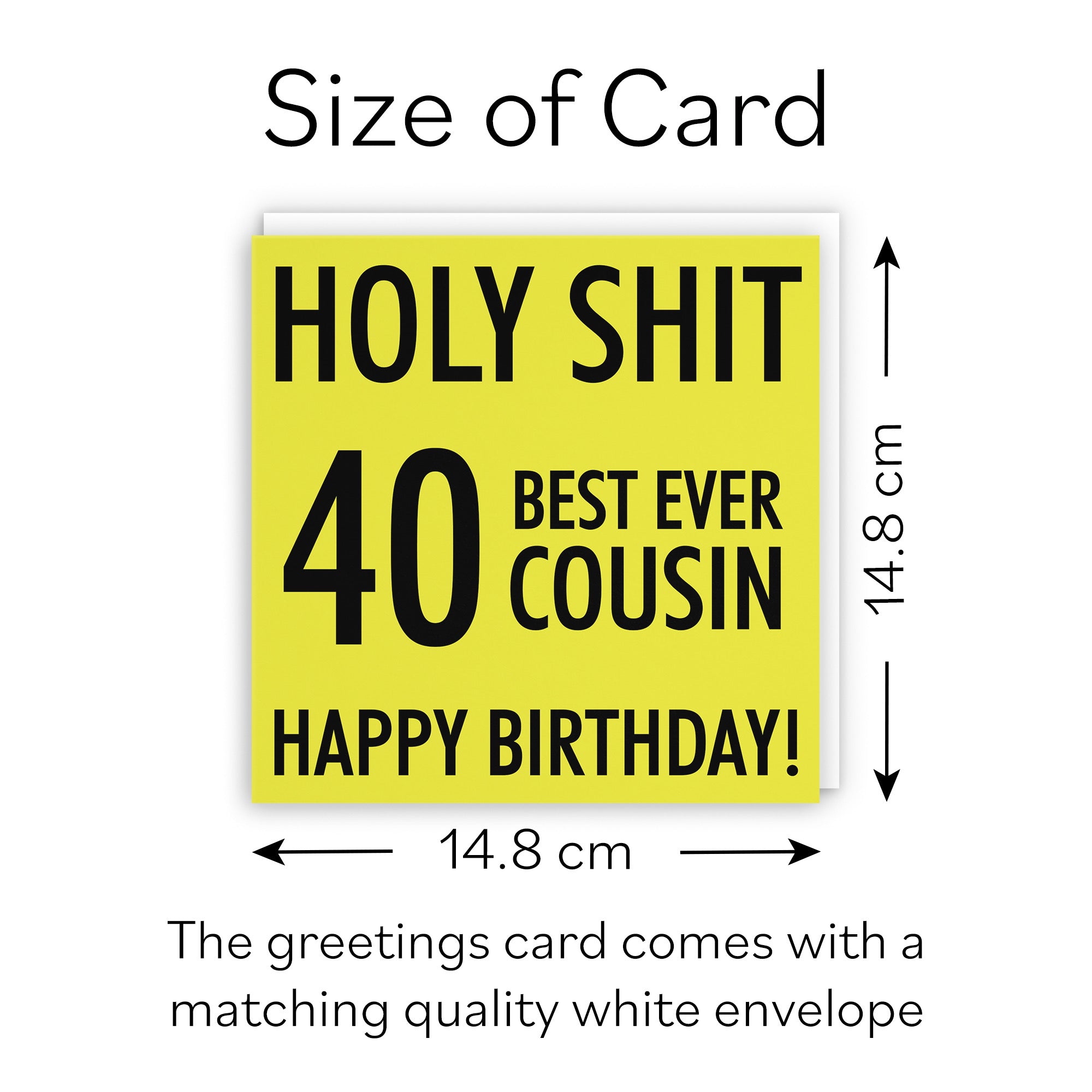 40th Cousin Birthday Card Holy Shit - Default Title (B08K3SM2Y6)