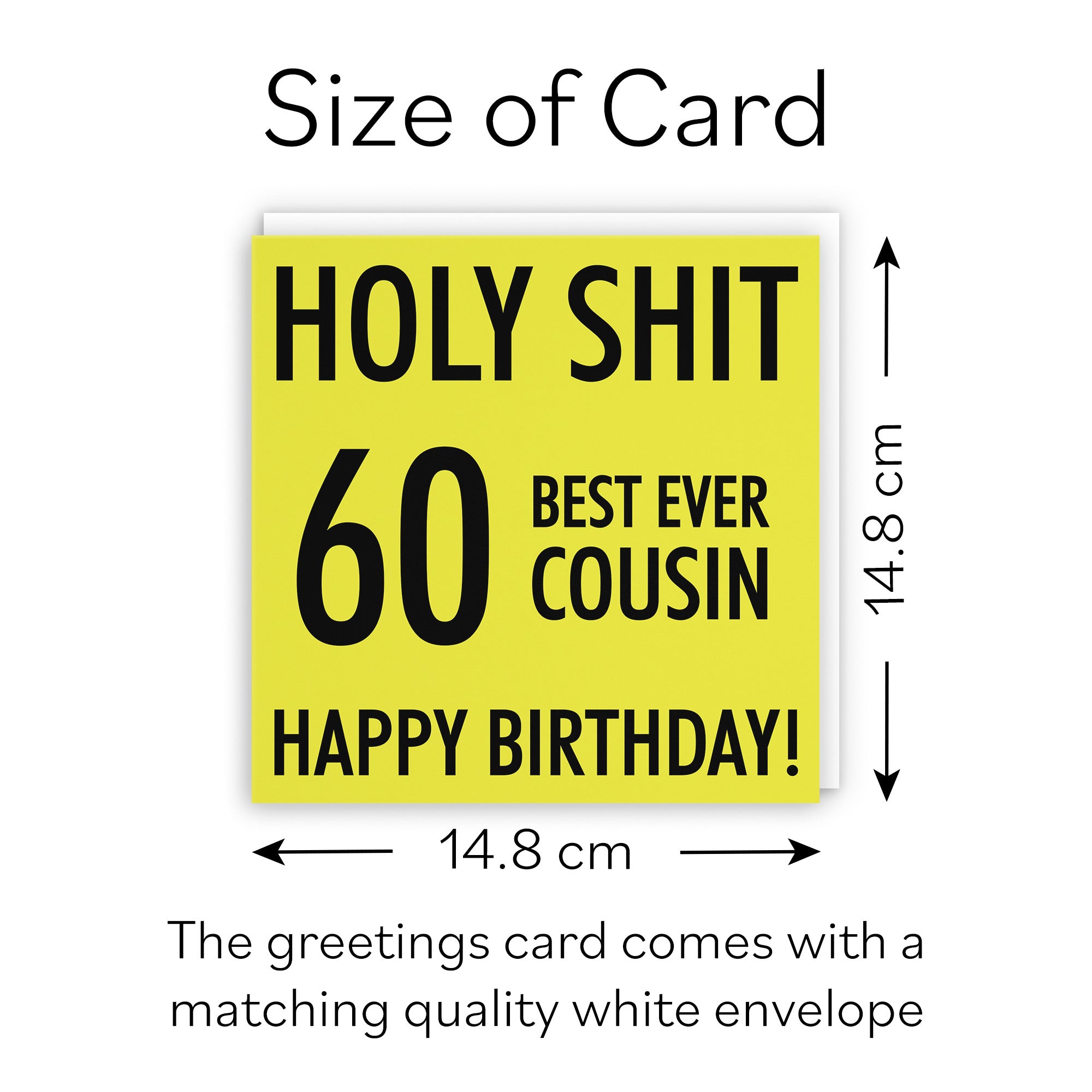 60th Cousin Birthday Card Holy Shit - Default Title (B08K3T5FK9)