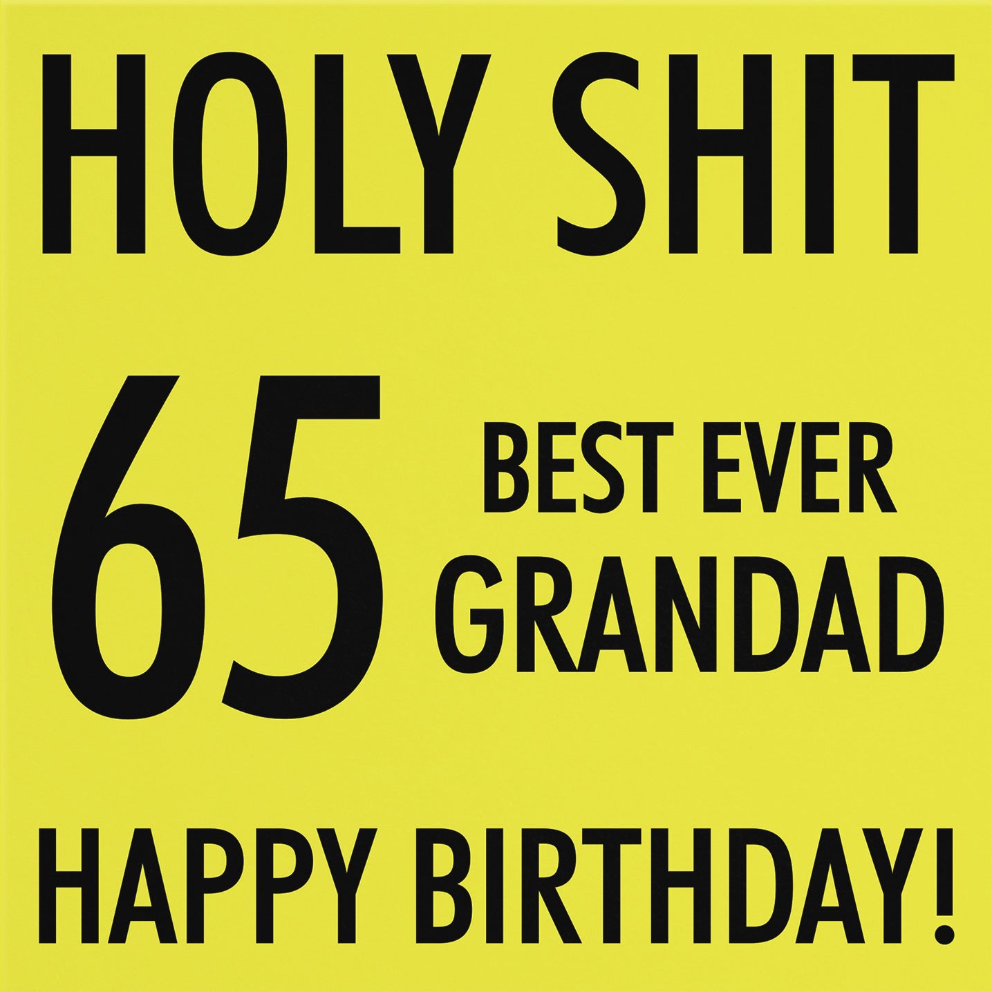 65th Grandad Birthday Card Holy Shit - Default Title (B08K3TXR97)