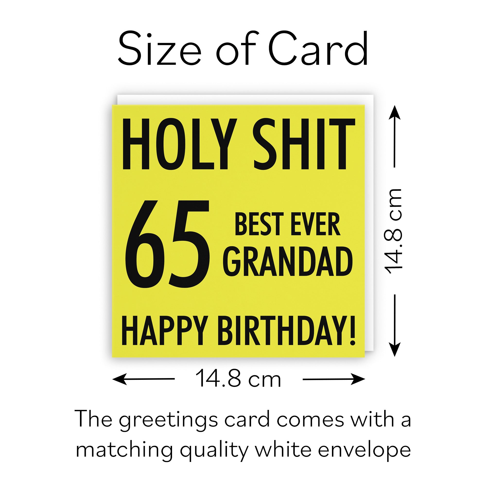 65th Grandad Birthday Card Holy Shit - Default Title (B08K3TXR97)