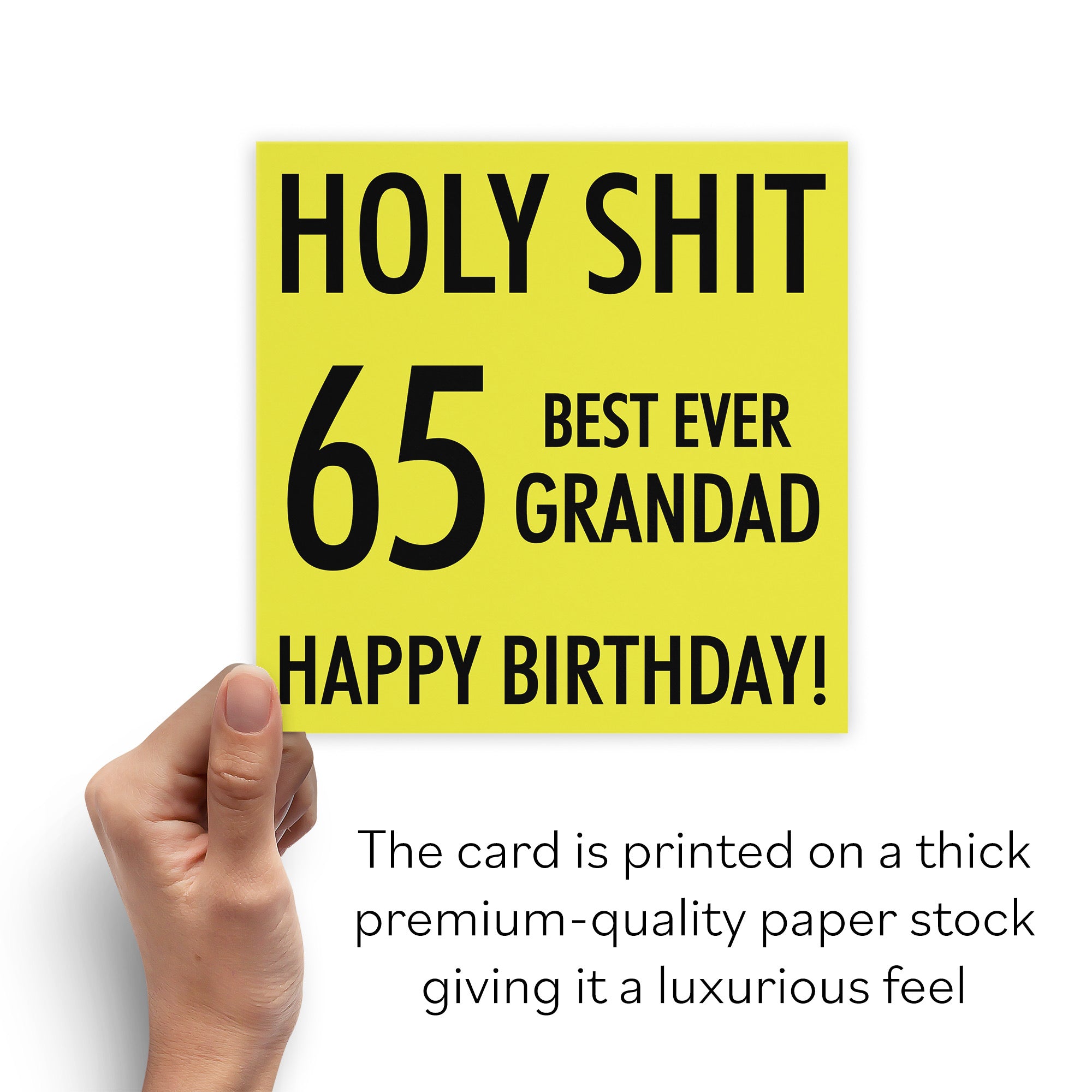 65th Grandad Birthday Card Holy Shit - Default Title (B08K3TXR97)