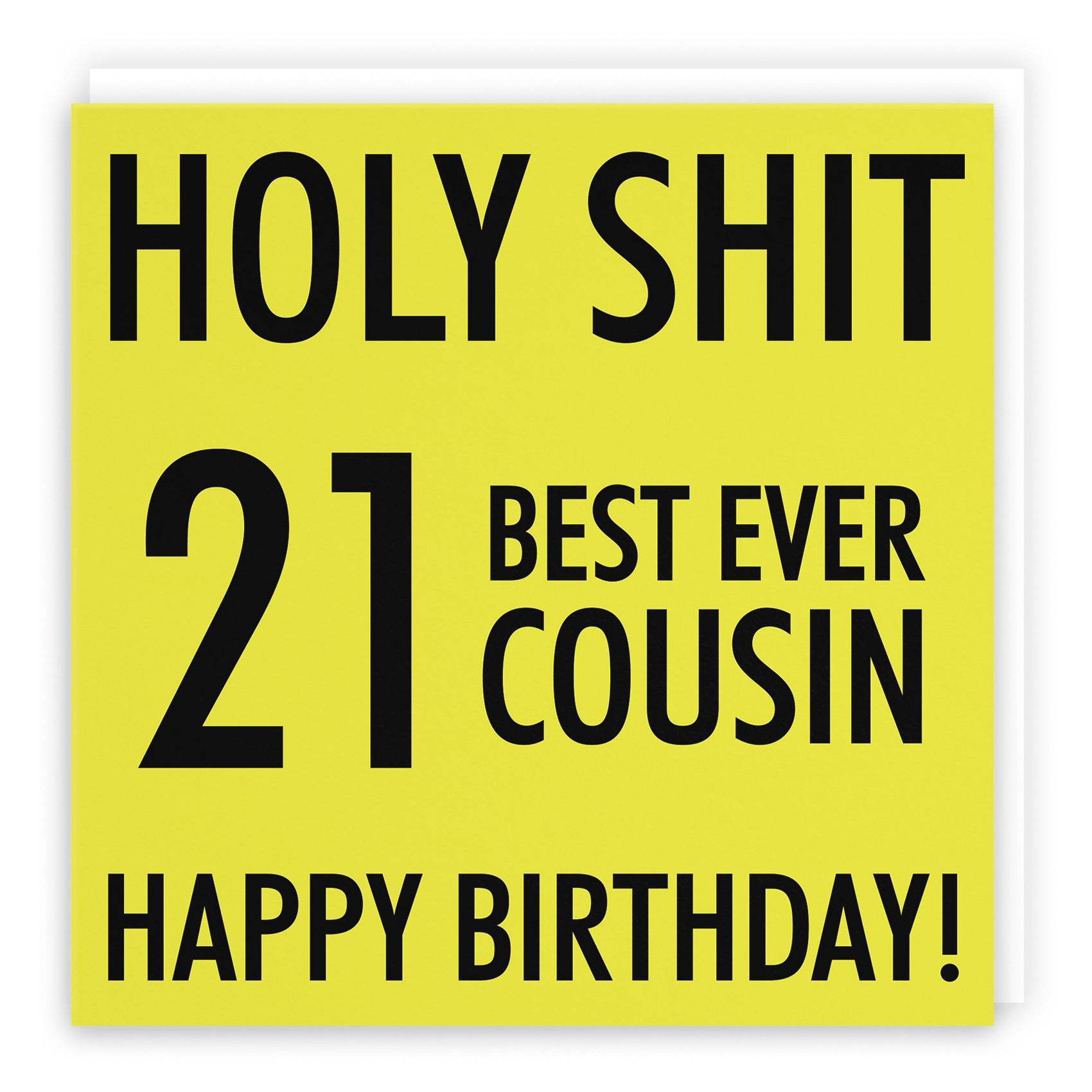 21st Cousin Birthday Card Holy Shit - Default Title (B08K3V7LDK)