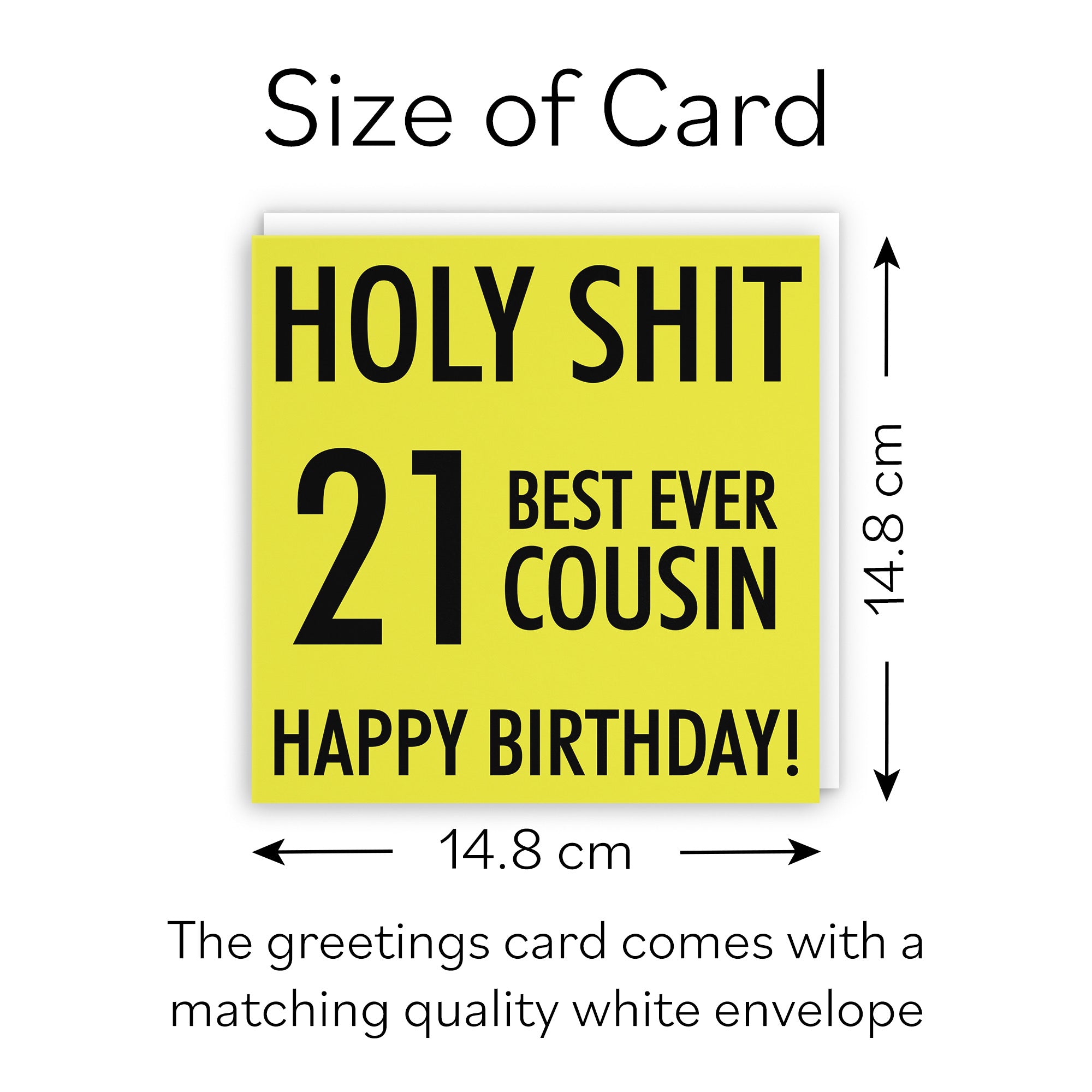 21st Cousin Birthday Card Holy Shit - Default Title (B08K3V7LDK)