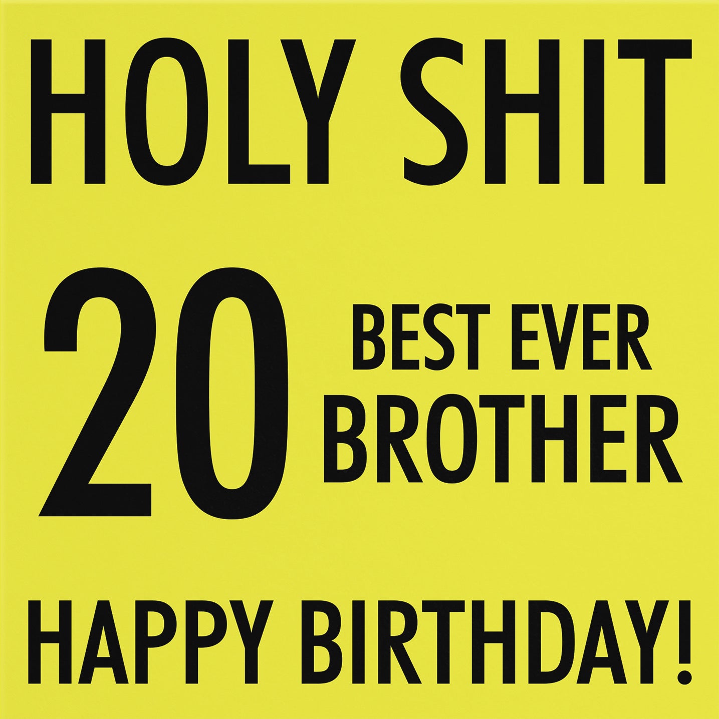 20th Brother Birthday Card Holy Shit - Default Title (B08K3WY91Y)