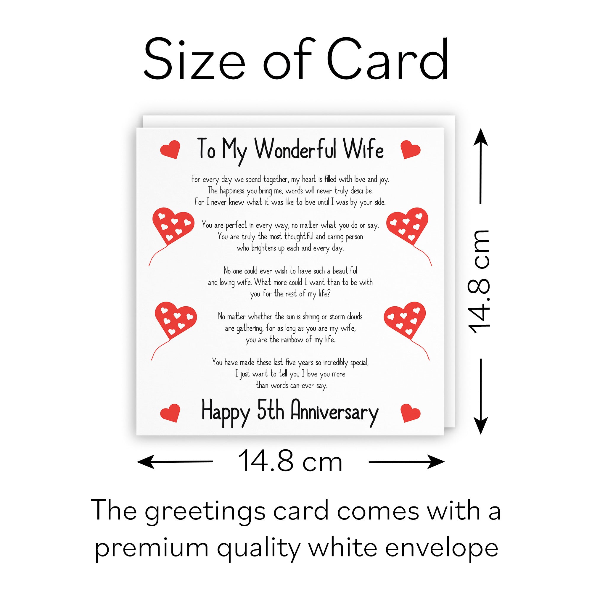 5th Wife Anniversary Card Romantic Verses - Default Title (B08K422RP6)