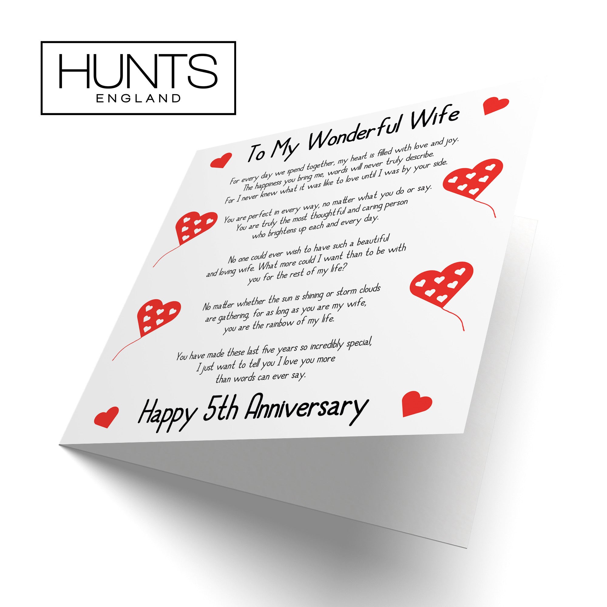 5th Wife Anniversary Card Romantic Verses - Default Title (B08K422RP6)