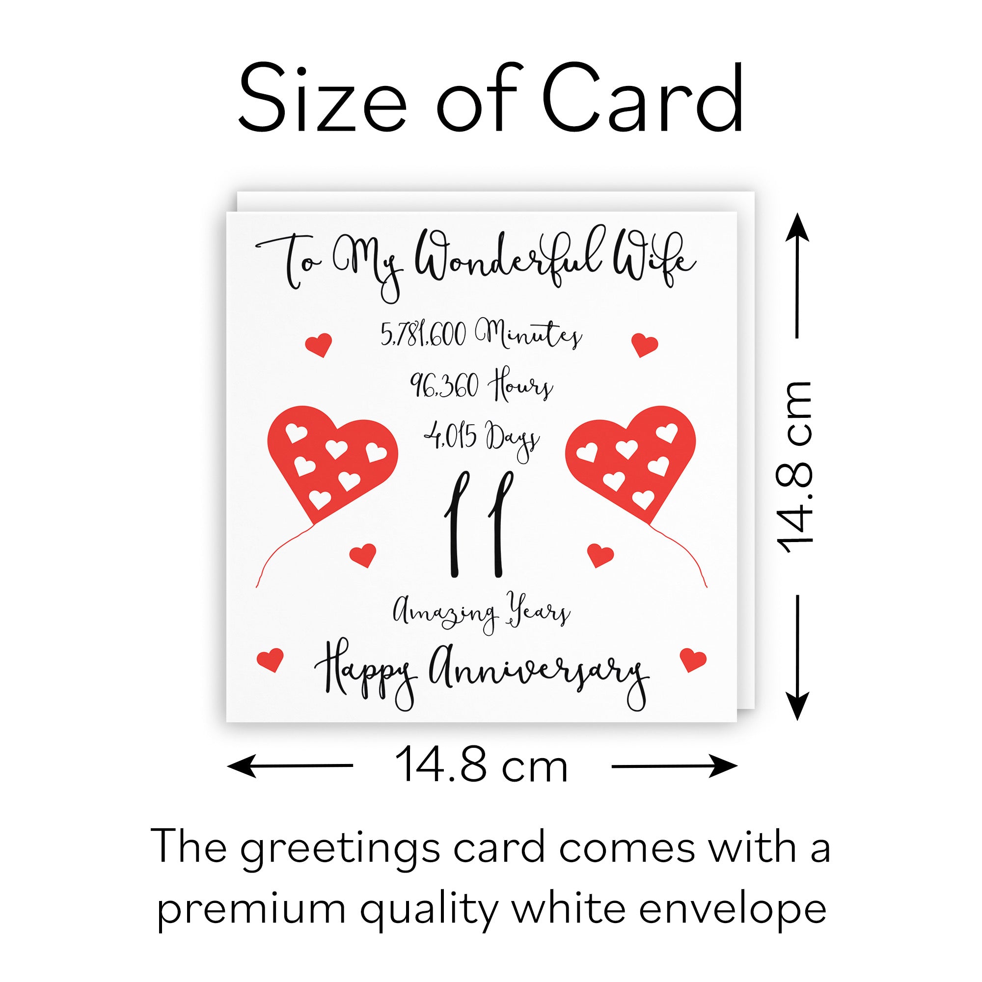 11th Wife Anniversary Card Timeless - Default Title (B08K67RD5S)