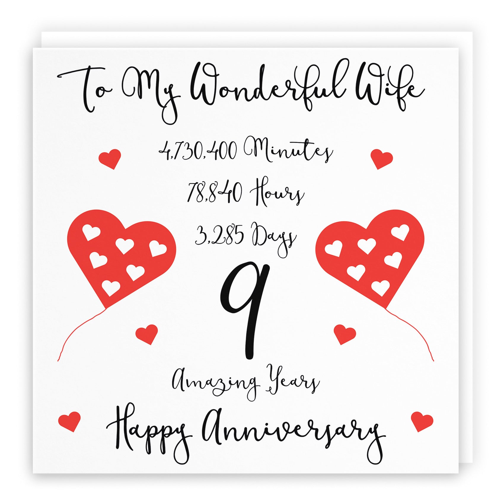 9th Wife Anniversary Card Timeless - Default Title (B08K7C1741)