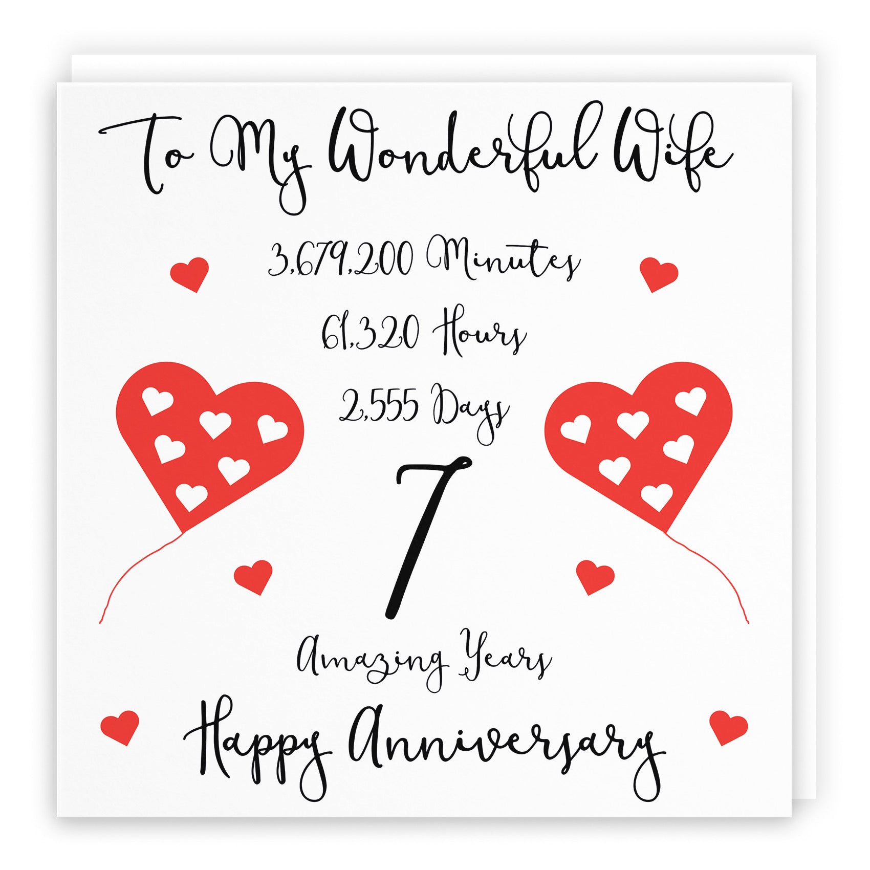 7th Wife Anniversary Card Timeless - Default Title (B08K7KX45M)