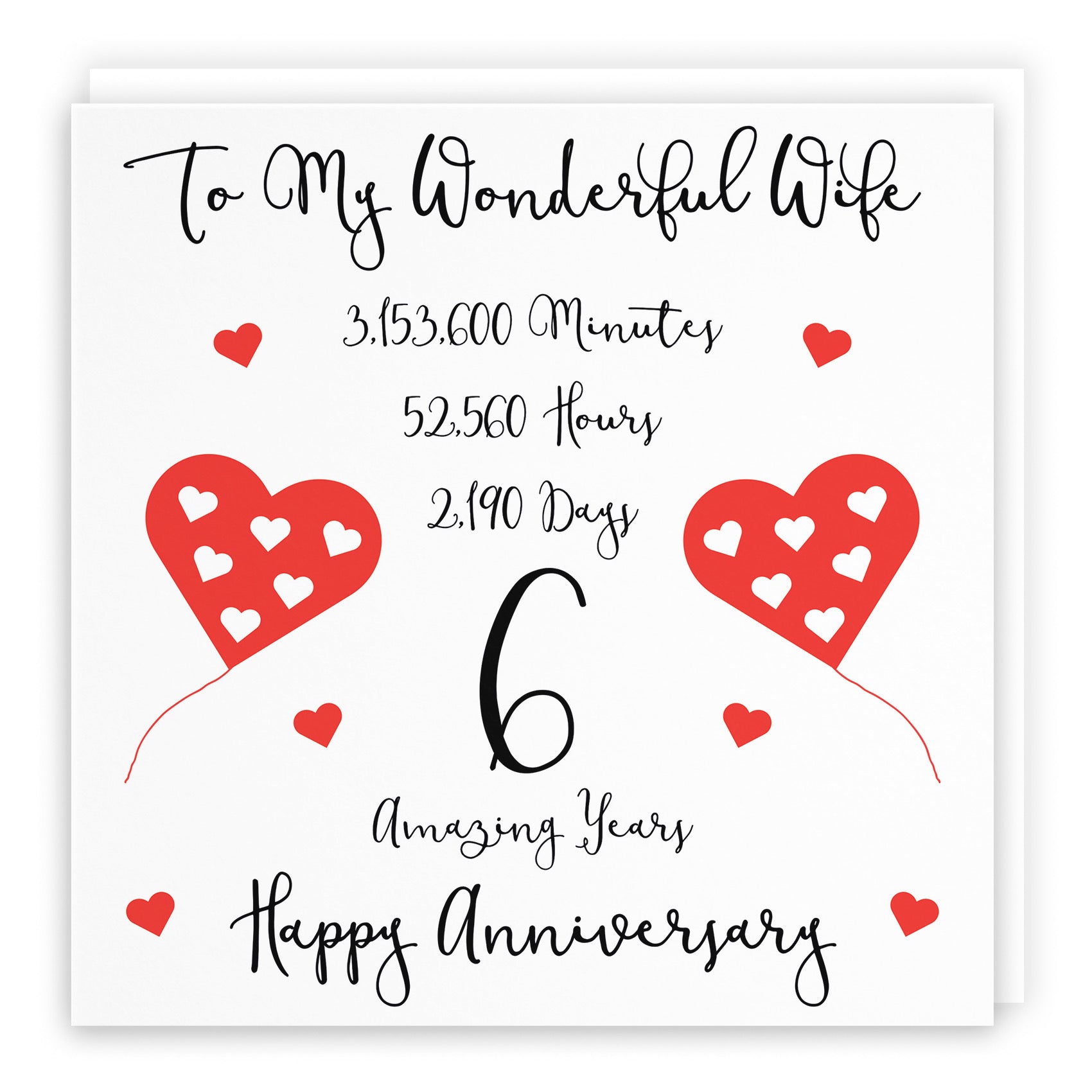 6th Wife Anniversary Card Timeless - Default Title (B08K7P5RZH)